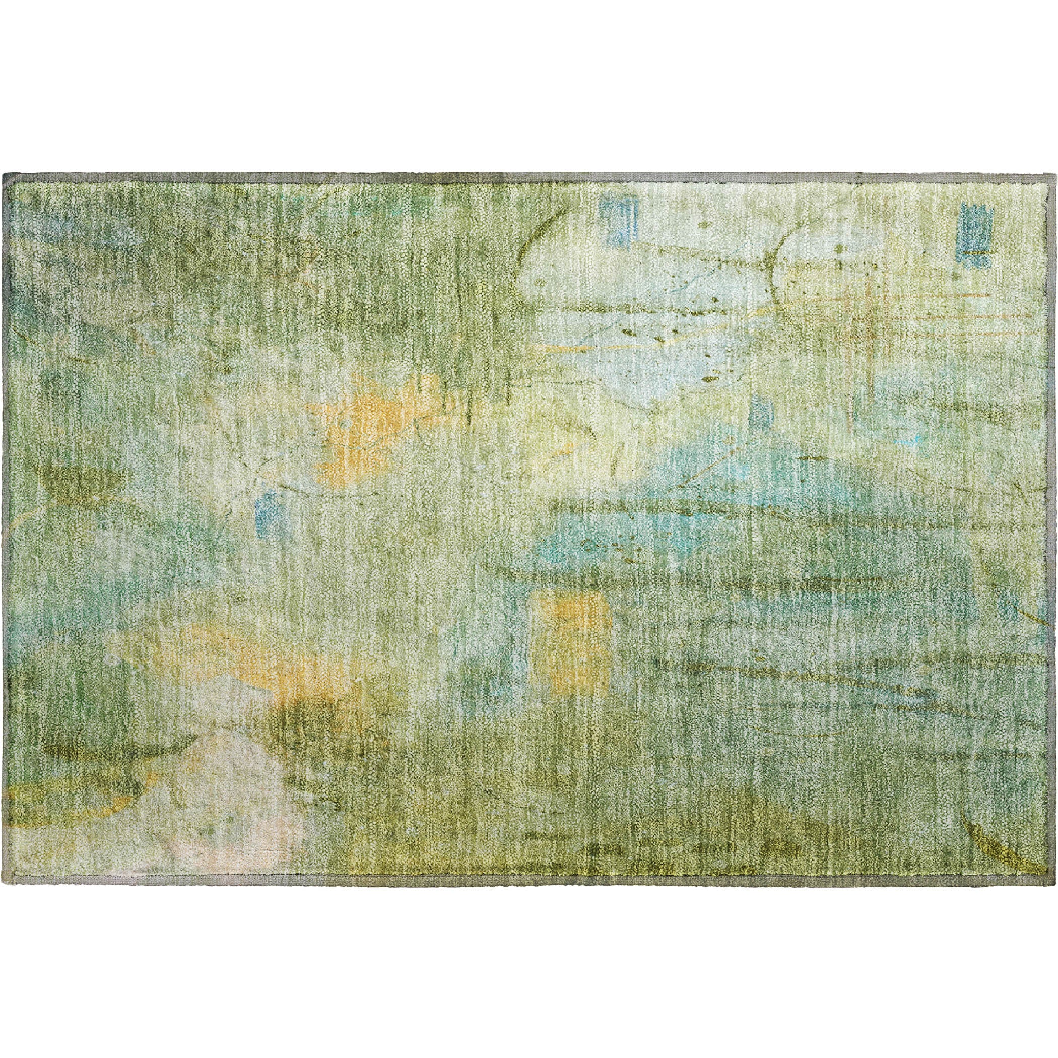 Cusco Machine Washable Transitional Sage Green Rug 1'8" x 2'6" #shape_Rectangle