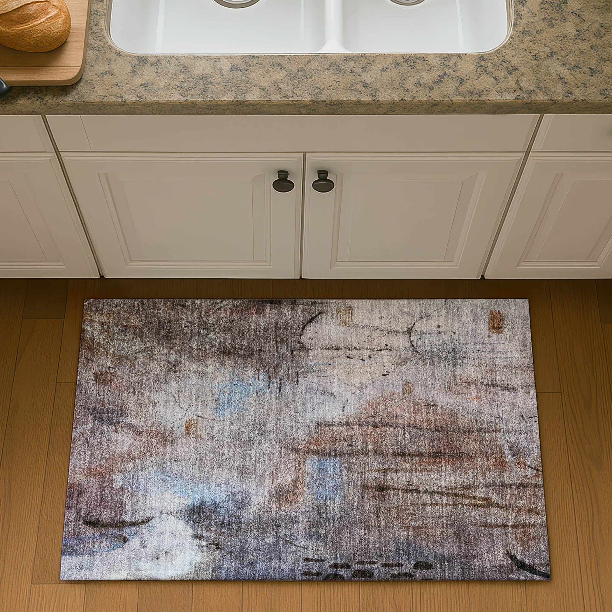 Cusco Machine Washable Transitional Taupe Brown Rug 1'8" x 2'6" #shape_Rectangle