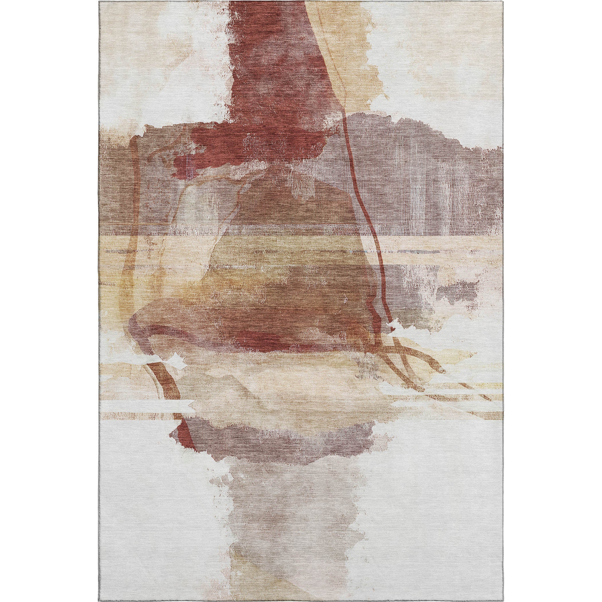 Sarajevo Machine Washable Transitional Terracotta Orange Rug 2'6" x 3'10" #shape_Rectangle
