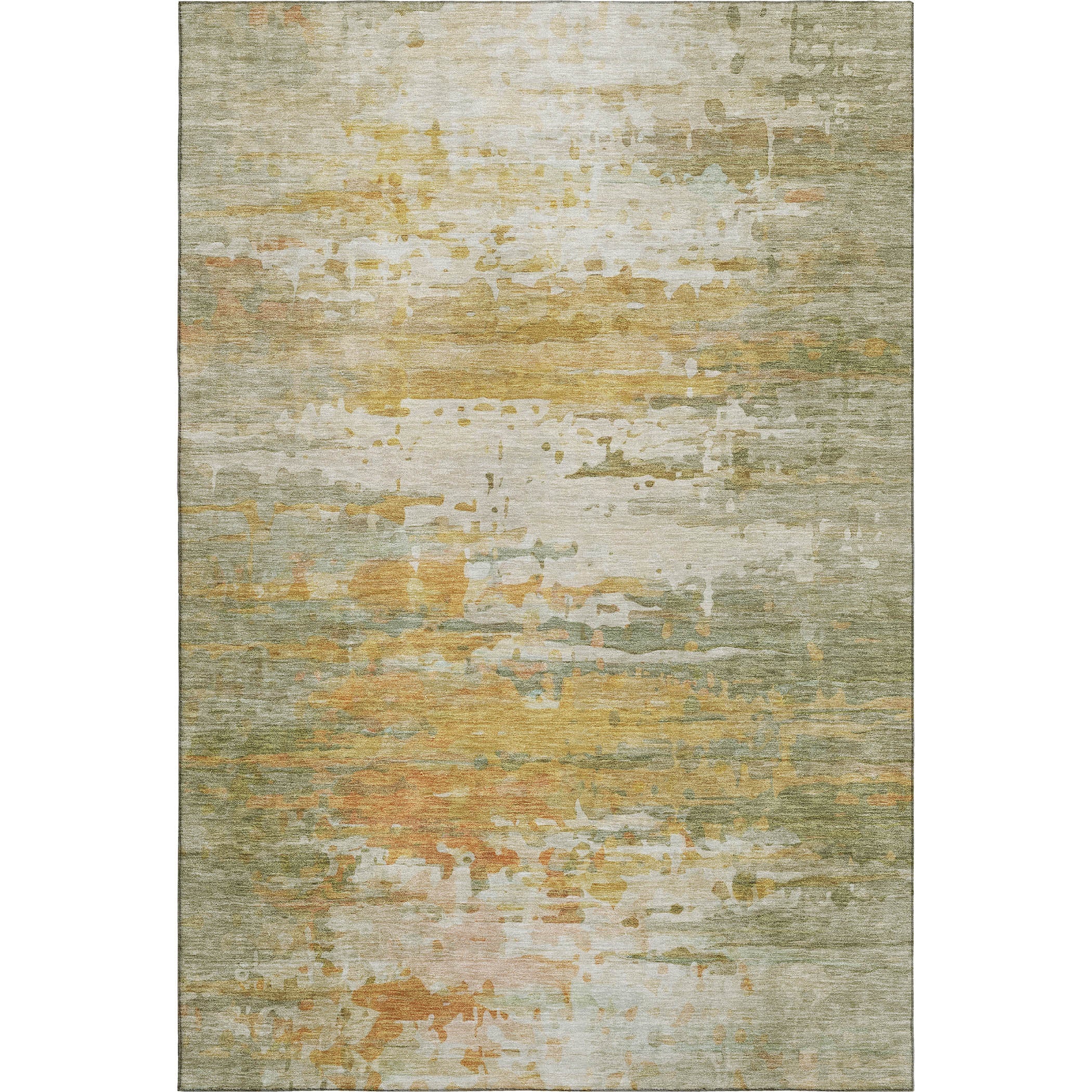 Sarajevo Machine Washable Transitional Aloe Green Rug 2'6" x 3'10" #shape_Rectangle