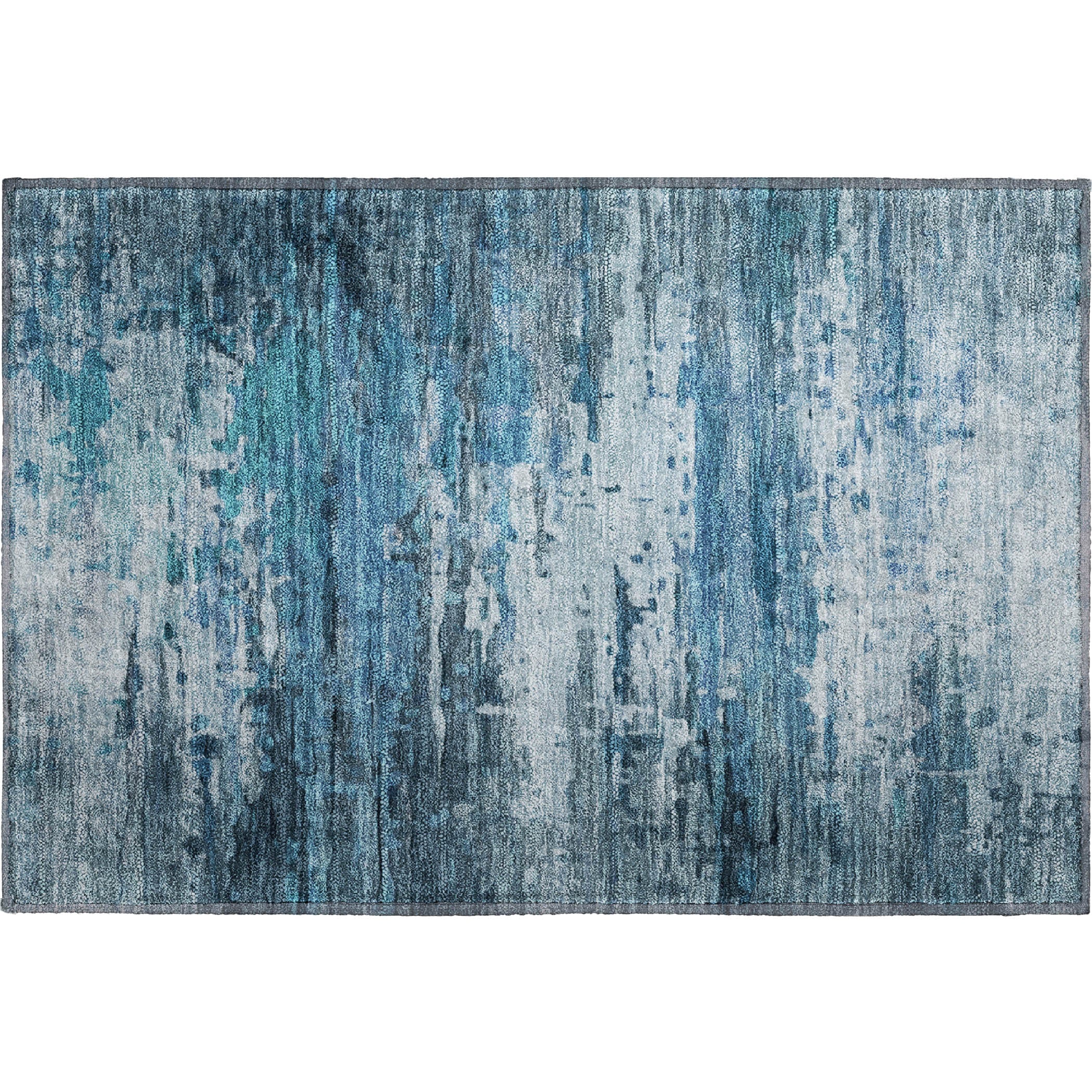 Sarajevo Machine Washable Transitional Blue Rug 1'8" x 2'6" #shape_Rectangle