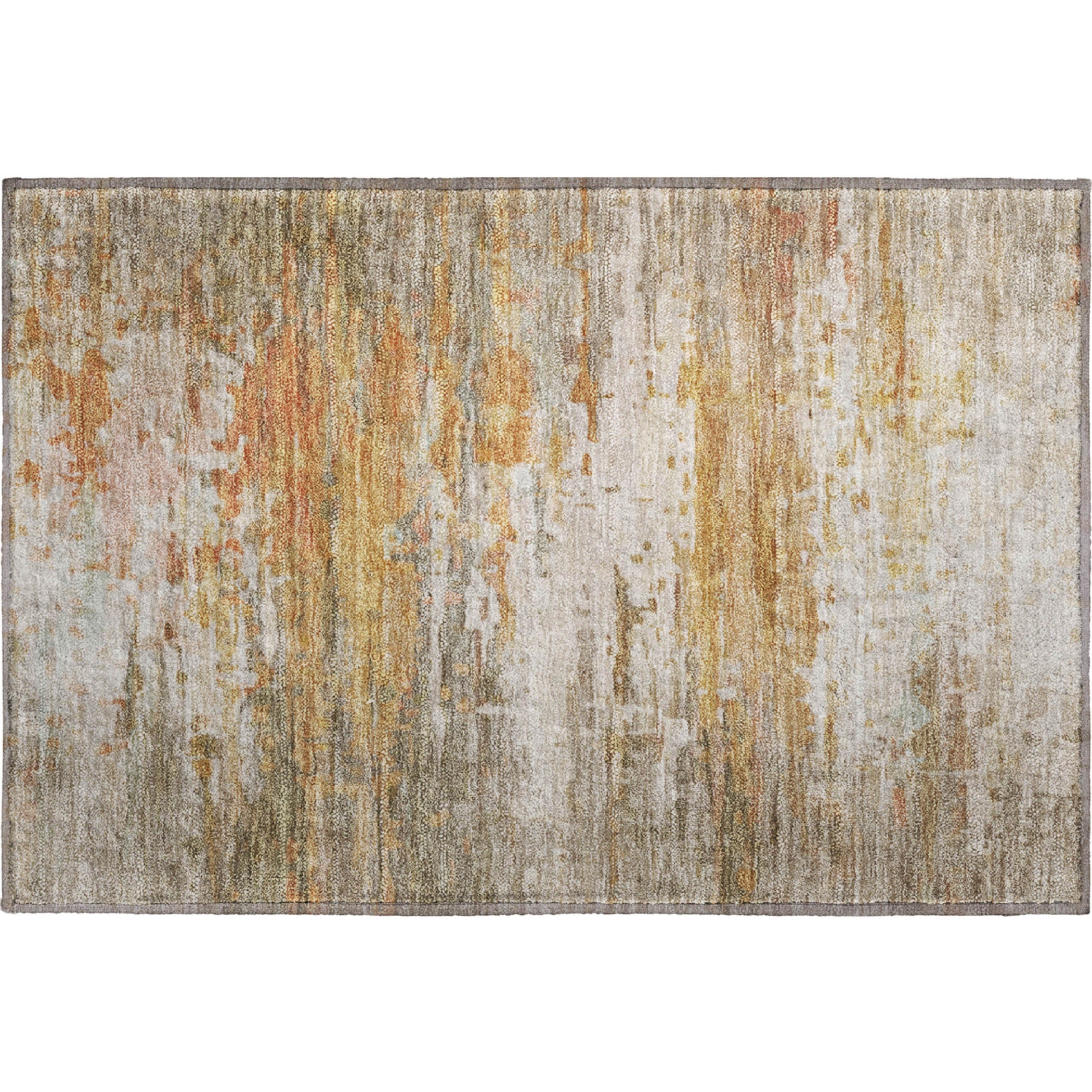 Sarajevo Machine Washable Transitional Khaki Brown Rug 1'8" x 2'6" #shape_Rectangle