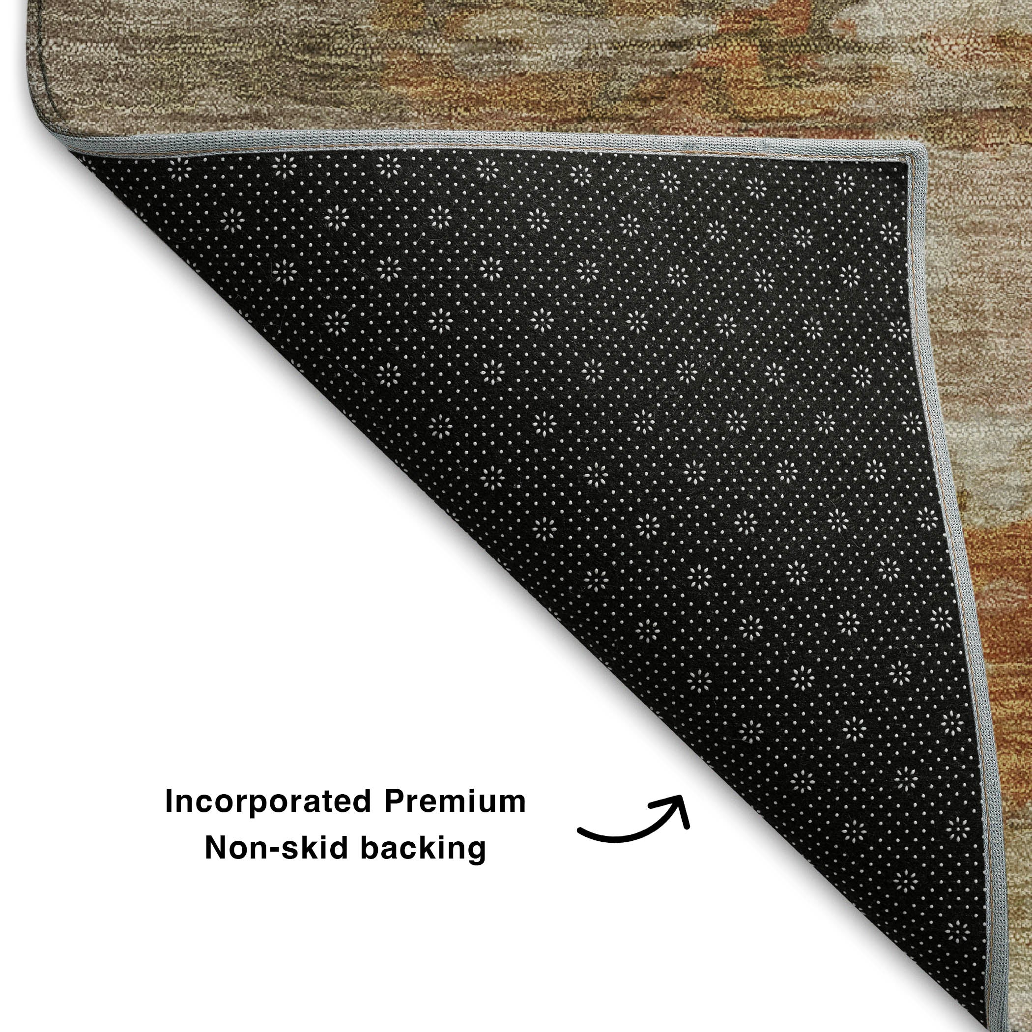 Sarajevo Machine Washable Transitional Khaki Brown Rug 1'8" x 2'6" #shape_Rectangle