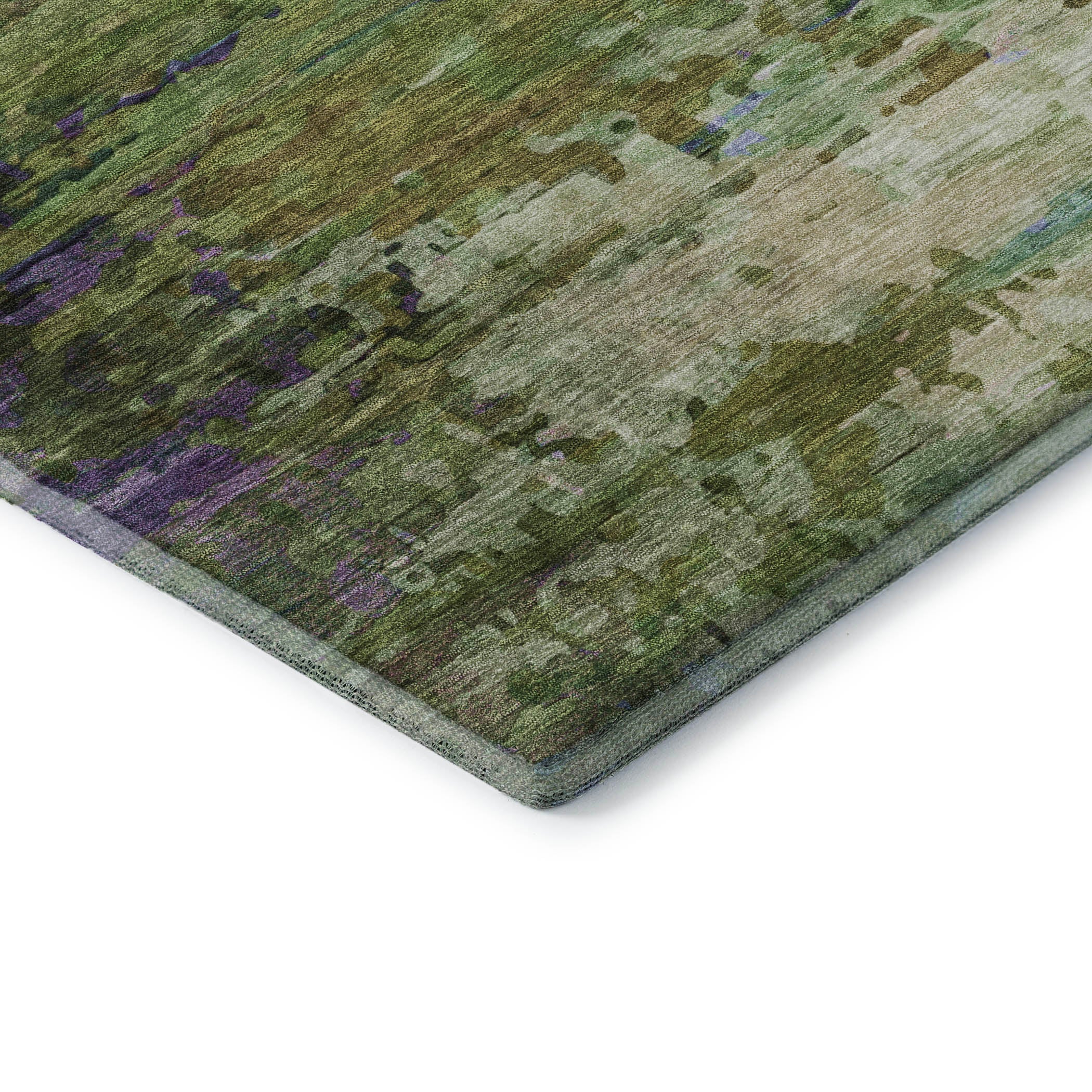 Oaxaca Machine Washable Transitional Green Rug 1'8" x 2'6" #shape_Rectangle