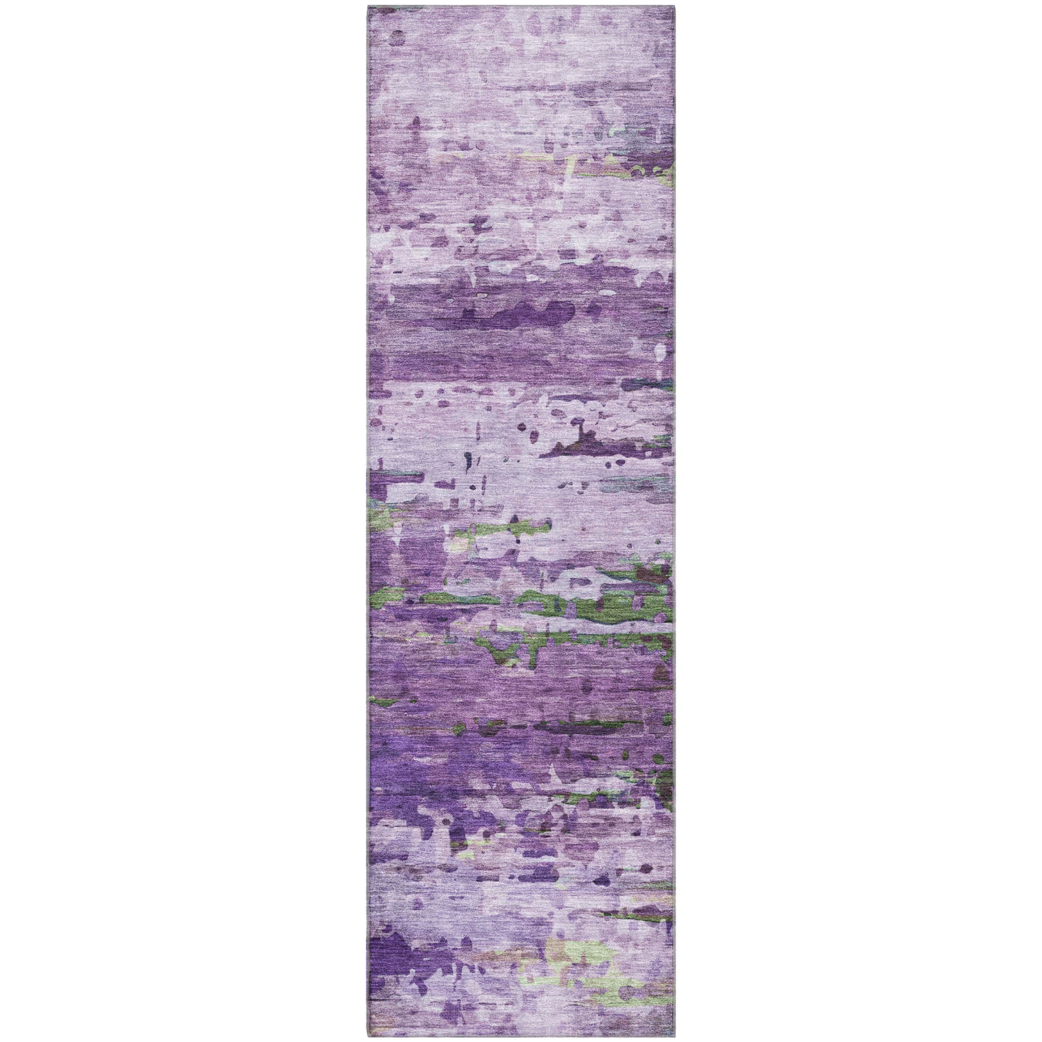 Oaxaca Machine Washable Transitional Purple Rug 2'3" x 7'6" #shape_Runner