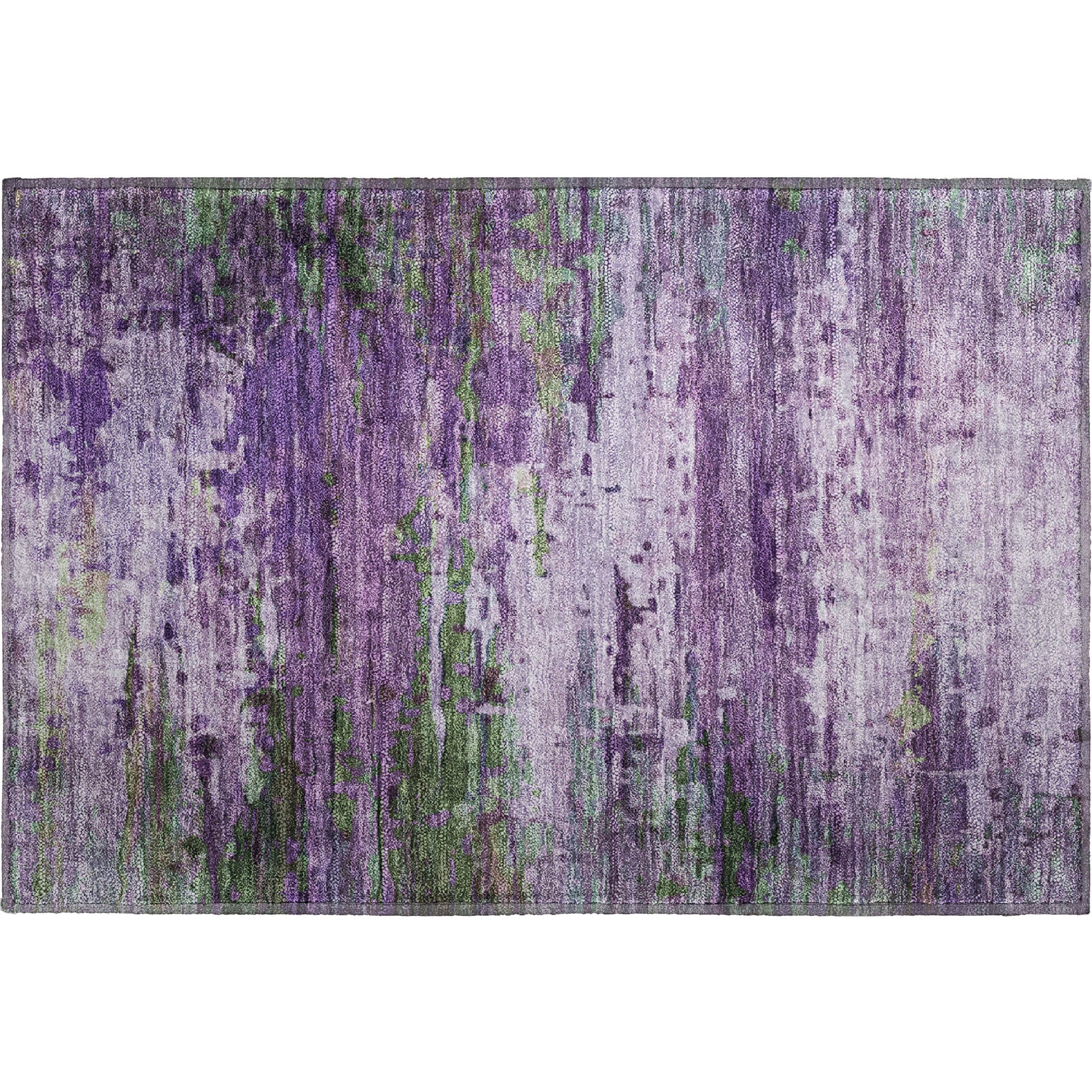 Oaxaca Machine Washable Transitional Purple Rug 1'8" x 2'6" #shape_Rectangle