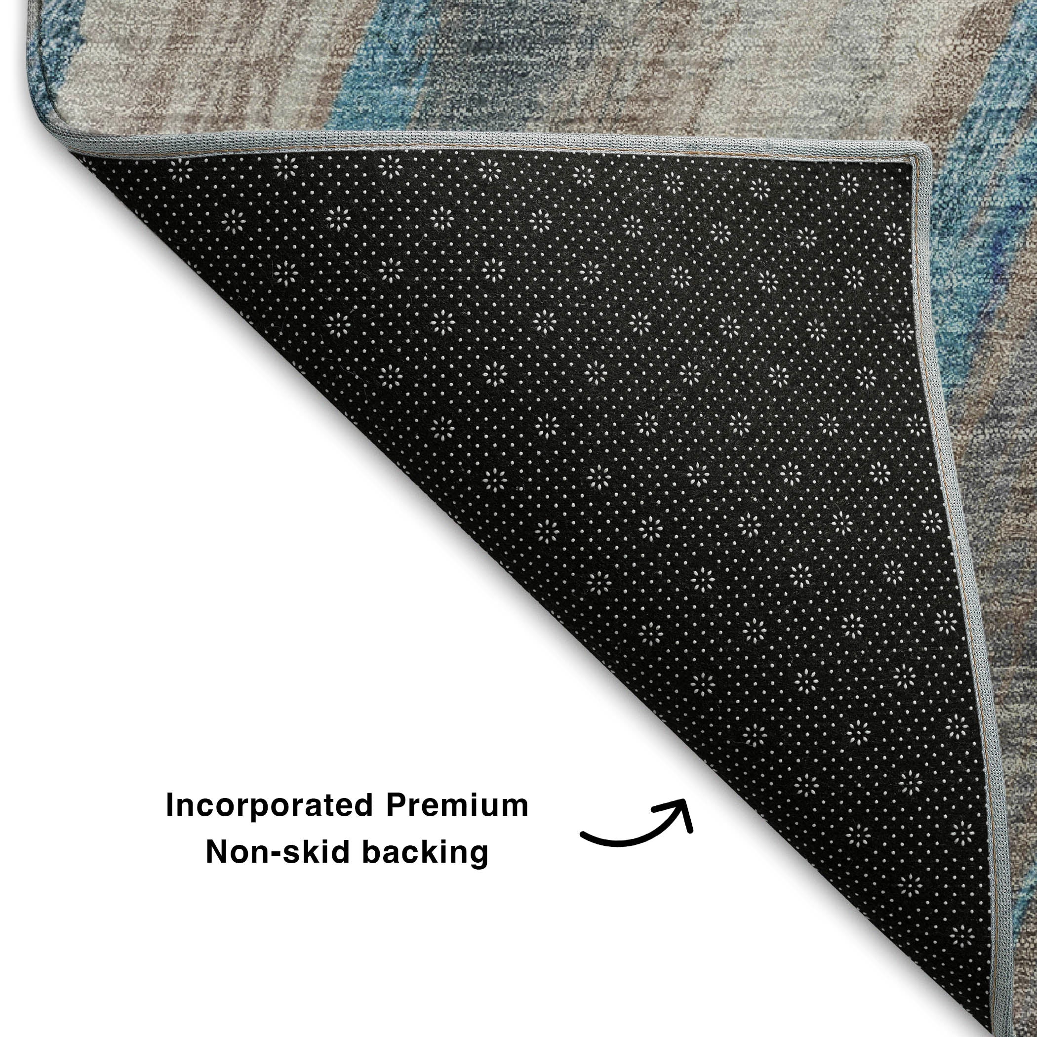 Kyoto Machine Washable Transitional Brown Rug 1'8" x 2'6" #shape_Rectangle