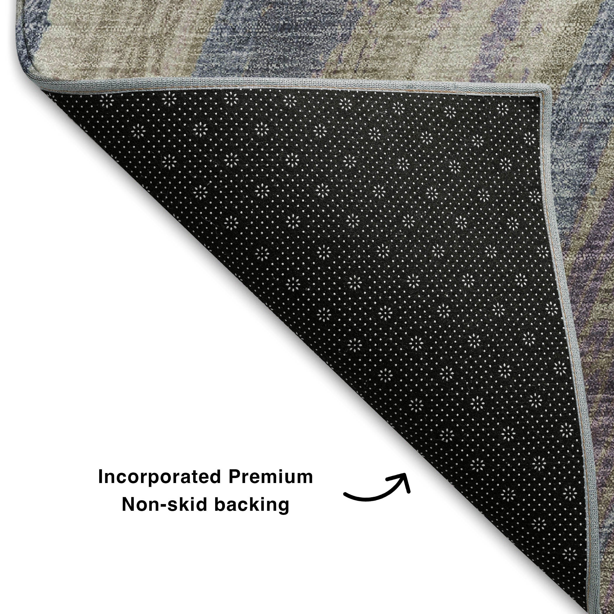 Florence Machine Washable Transitional Mocha Brown Rug 1'8" x 2'6" #shape_Rectangle