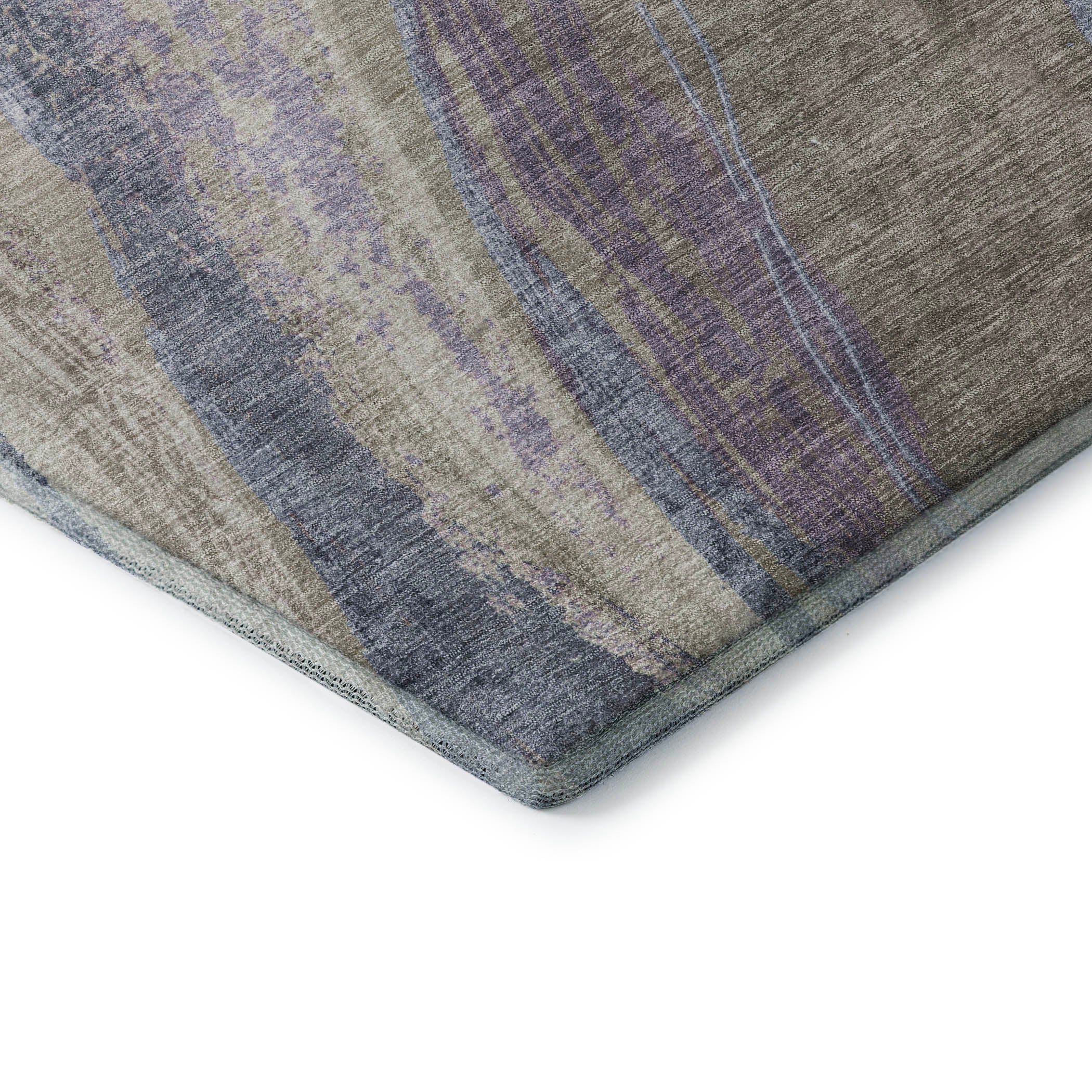 Florence Machine Washable Transitional Mocha Brown Rug 1'8" x 2'6" #shape_Rectangle