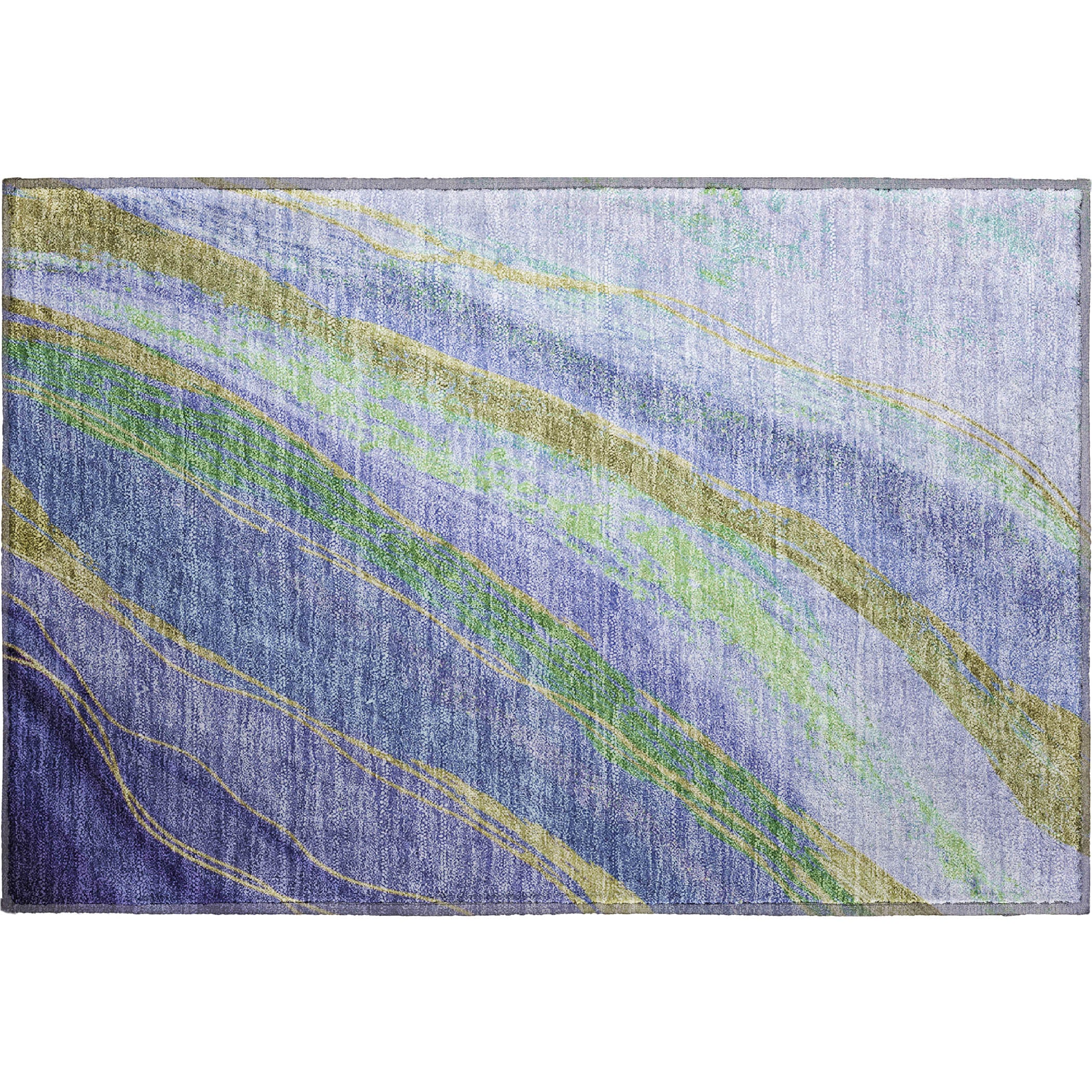 Florence Machine Washable Transitional Purple Rug 1'8" x 2'6" #shape_Rectangle