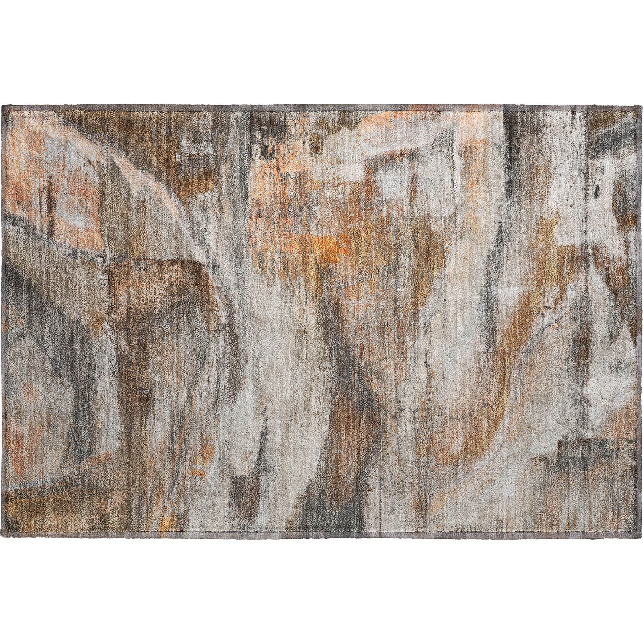 Lima Machine Washable Transitional Brown Rug 1'8" x 2'6" #shape_Rectangle