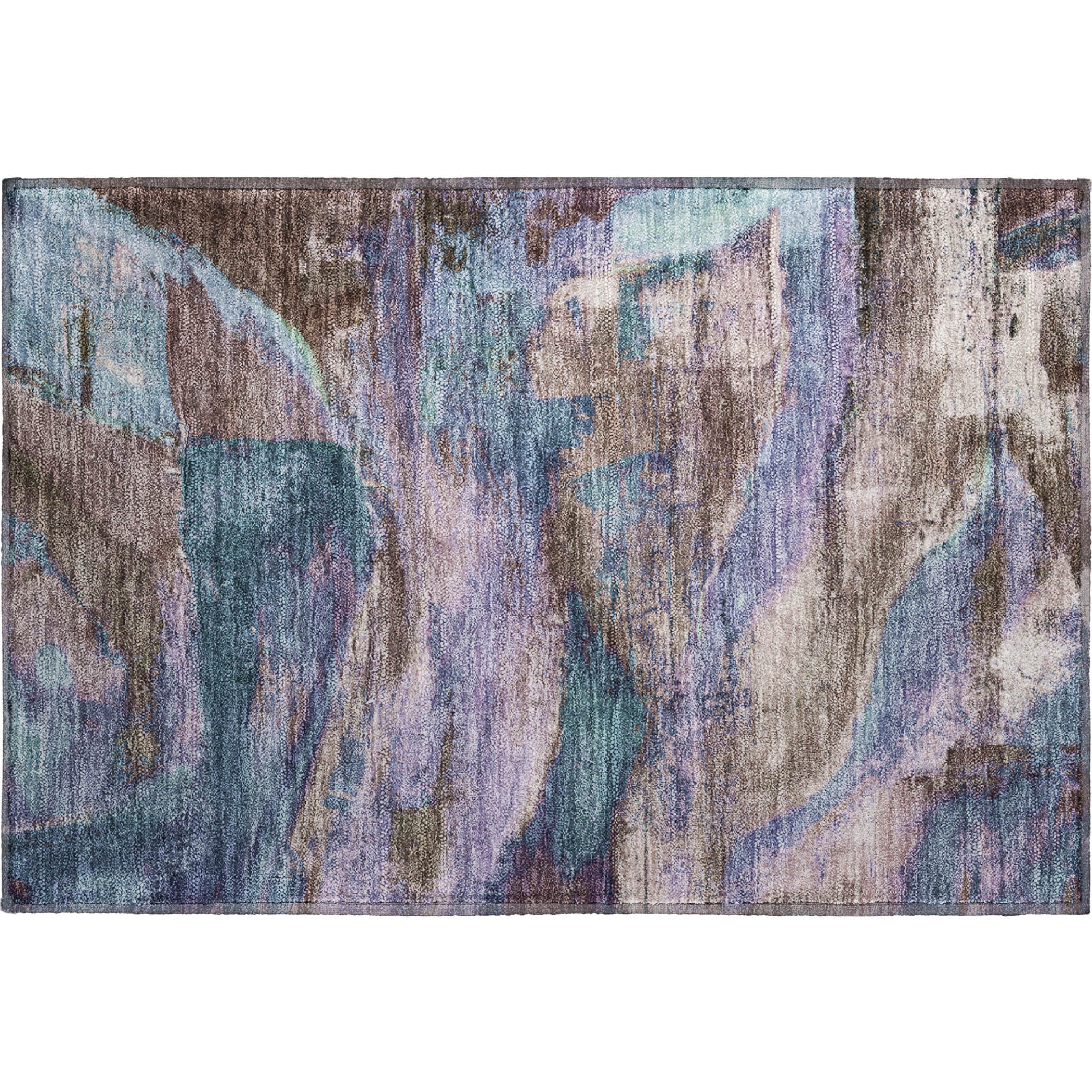 Cartagena Machine Washable Transitional Mocha Brown Rug 1'8" x 2'6" #shape_Rectangle