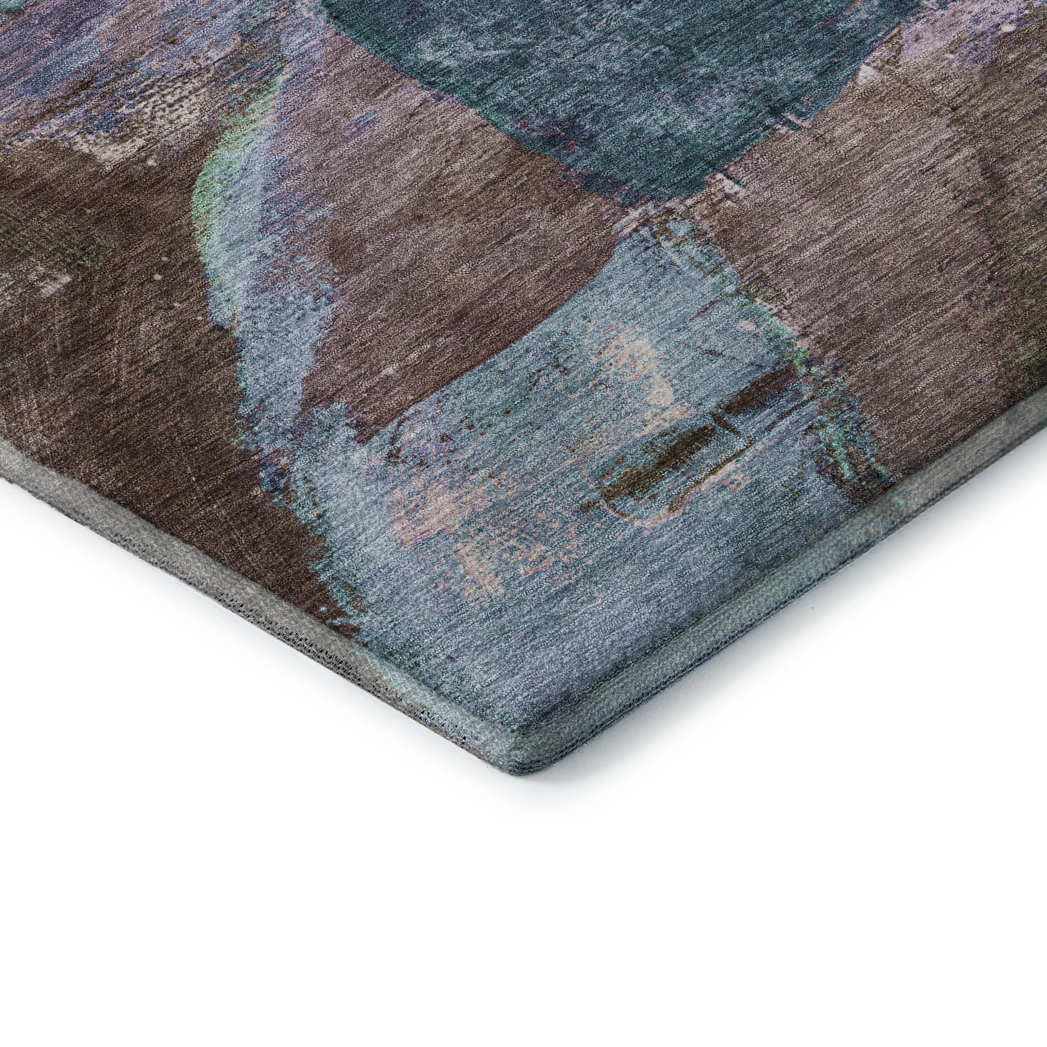 Cartagena Machine Washable Transitional Mocha Brown Rug 1'8" x 2'6" #shape_Rectangle