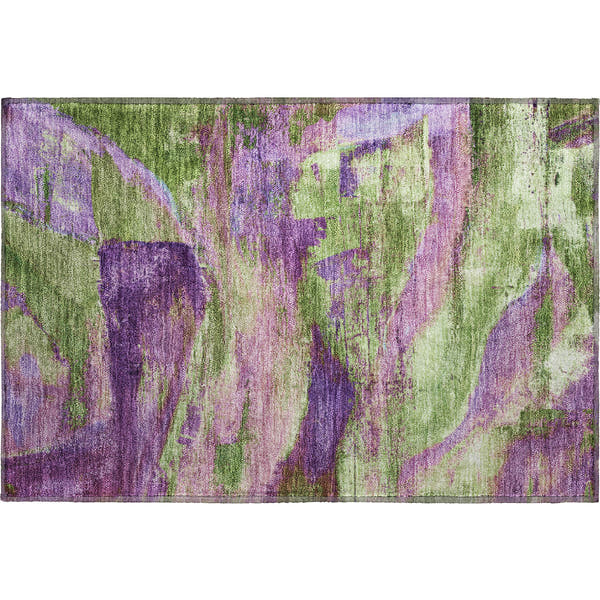 Cartagena Machine Washable Transitional Purple Rug 1'8" x 2'6"