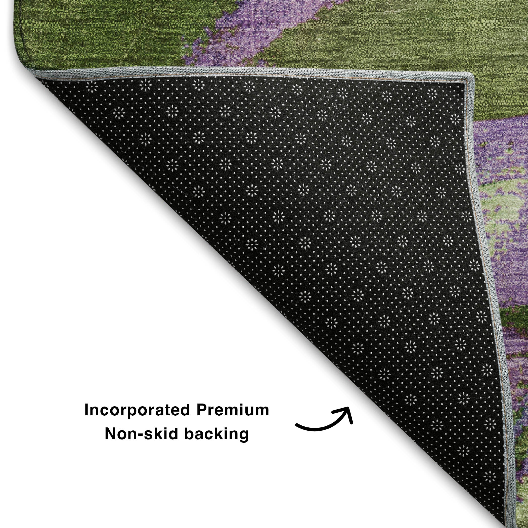 Cartagena Machine Washable Transitional Purple Rug 1'8" x 2'6" #shape_Rectangle