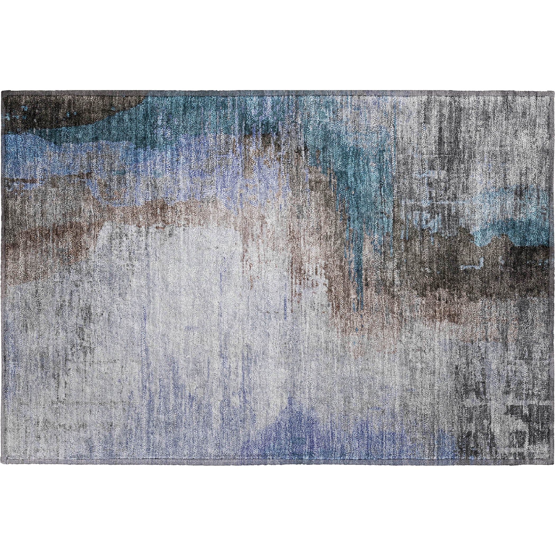 Rome Machine Washable Transitional Brown Rug 1'8" x 2'6" #shape_Rectangle