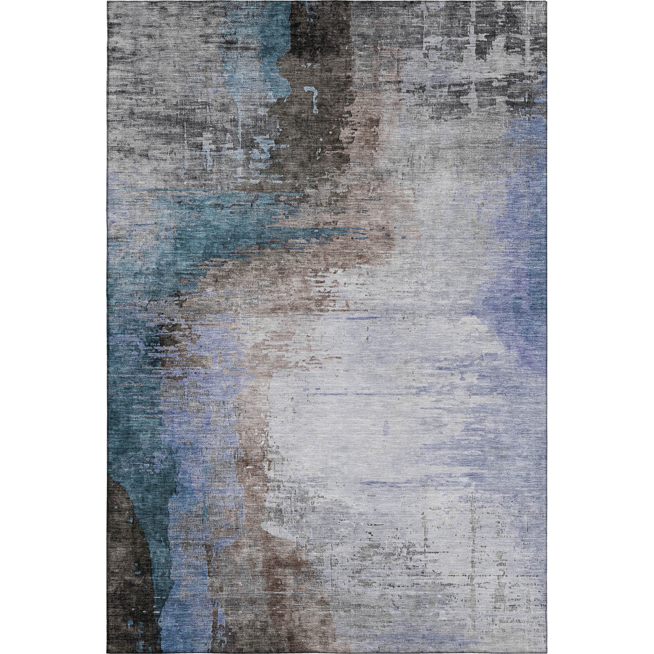 Rome Machine Washable Transitional Brown Rug 2'6" x 3'10" #shape_Rectangle