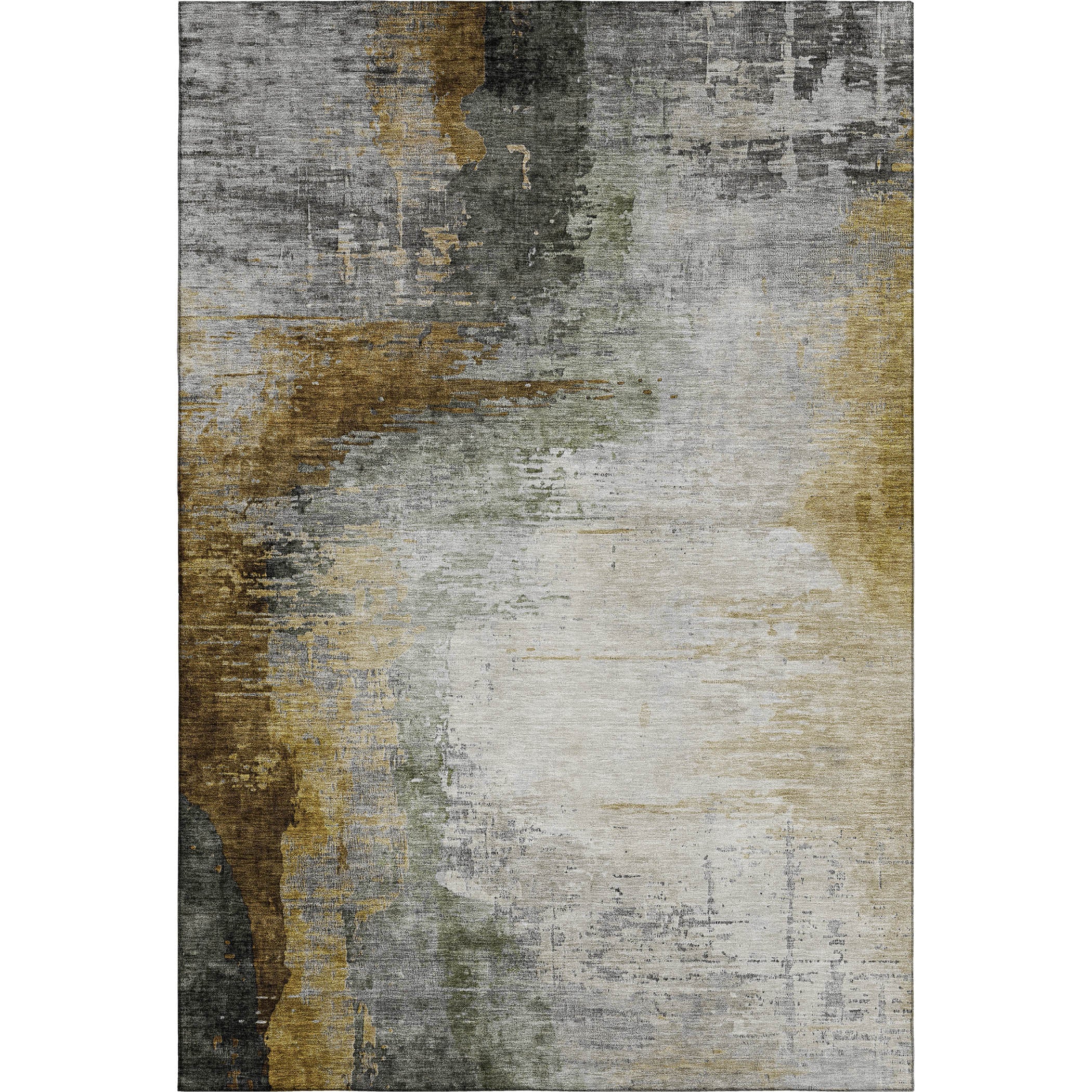 Rome Machine Washable Transitional Chocolate Brown Rug 2'6" x 3'10" #shape_Rectangle