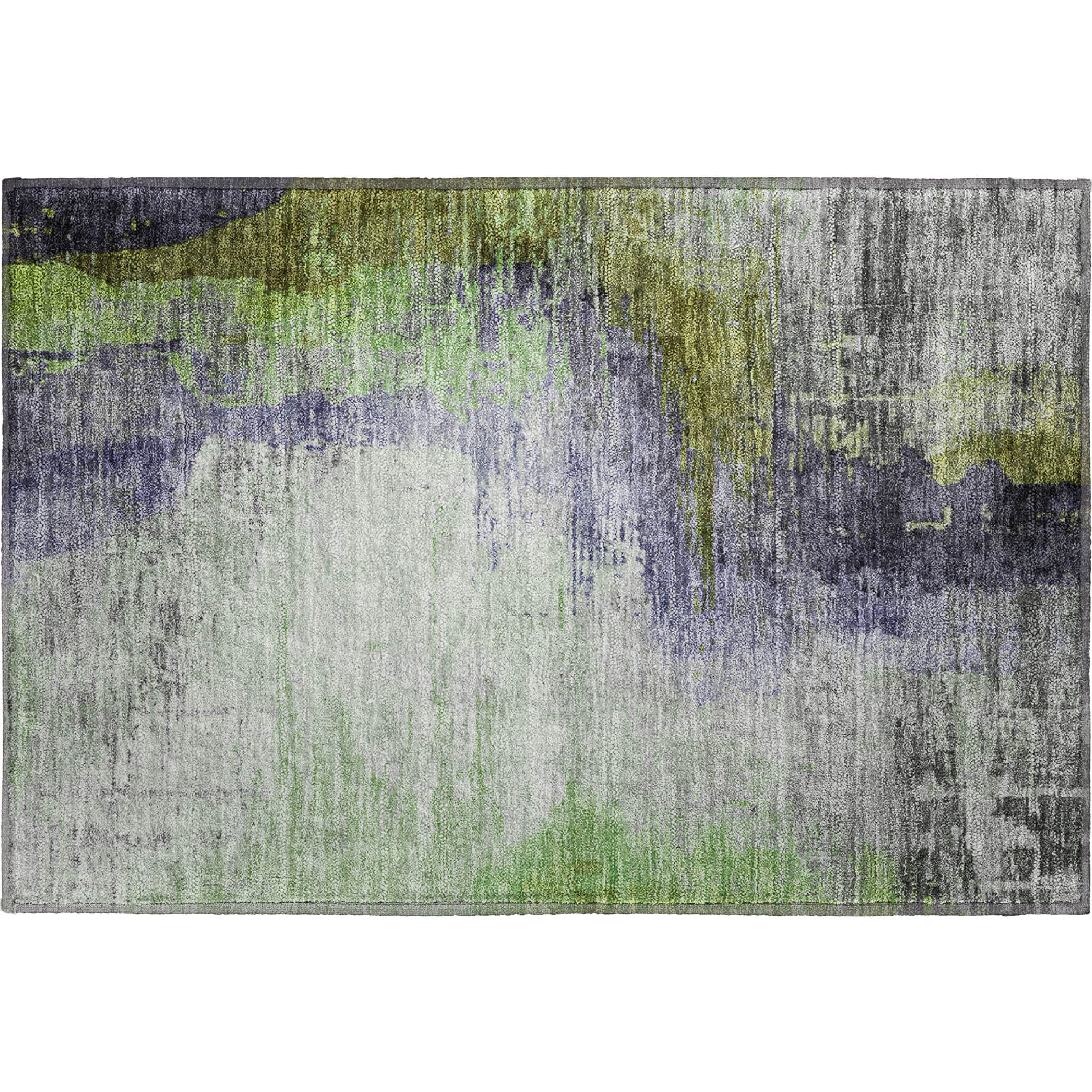Rome Machine Washable Transitional Plum Purple Rug 1'8" x 2'6" #shape_Rectangle