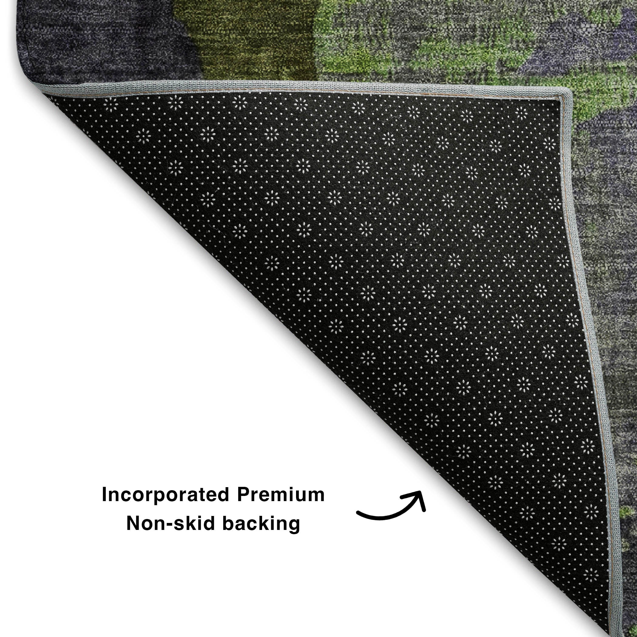 Rome Machine Washable Transitional Plum Purple Rug 1'8" x 2'6" #shape_Rectangle