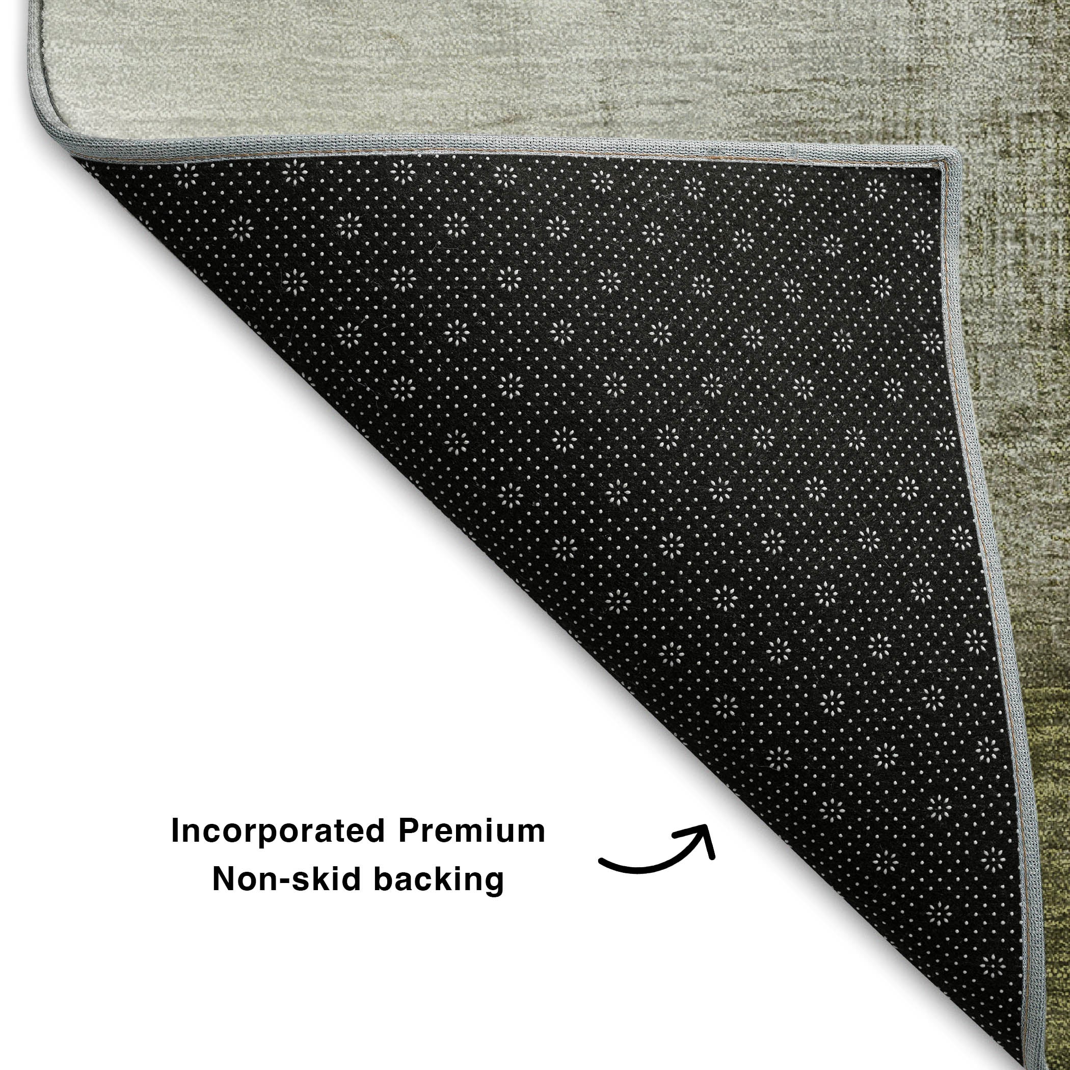 Cairo Machine Washable Transitional Green Rug 1'8" x 2'6" #shape_Rectangle