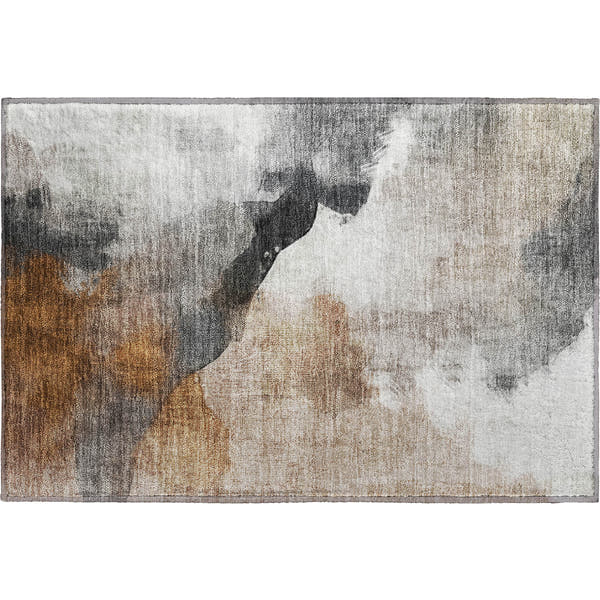 Cairo Machine Washable Transitional Paprika Orange Rug 1'8" x 2'6"