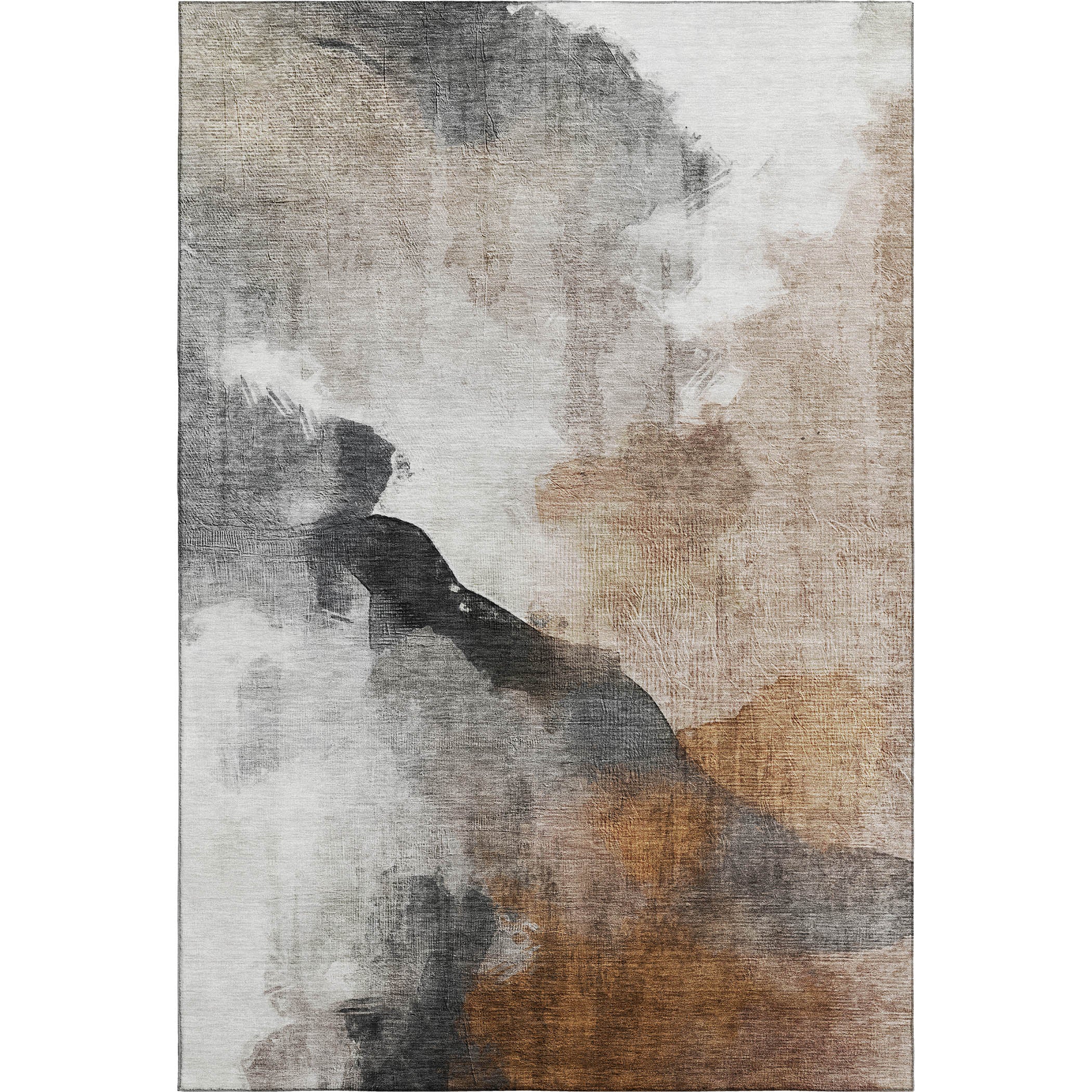 Cairo Machine Washable Transitional Paprika Orange Rug 2'6" x 3'10" #shape_Rectangle