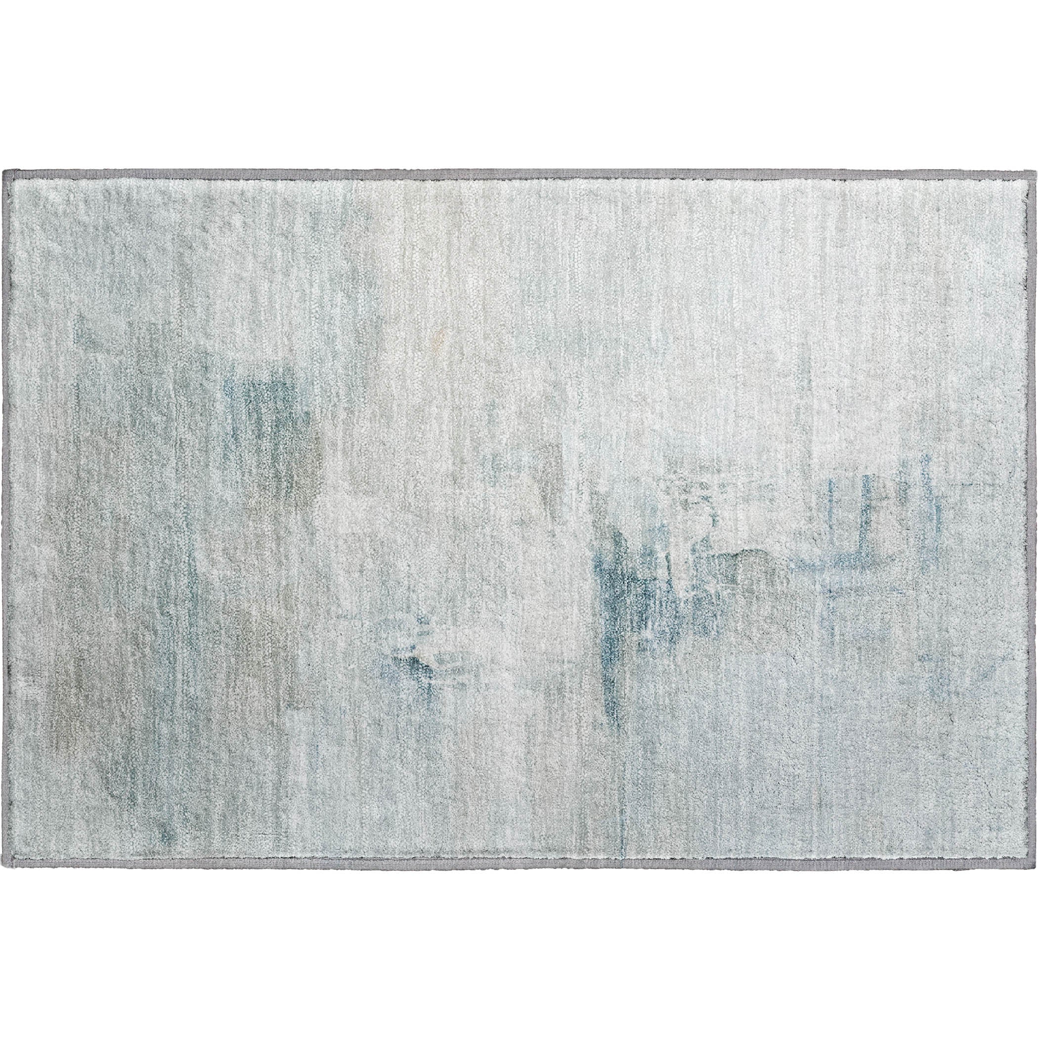 Sarajevo Machine Washable Transitional Sky Blue Rug 1'8" x 2'6" #shape_Rectangle