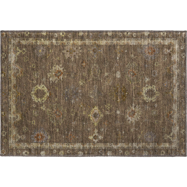 Ghent Machine Washable Traditional Chocolate Brown Rug 1'8" x 2'6"
