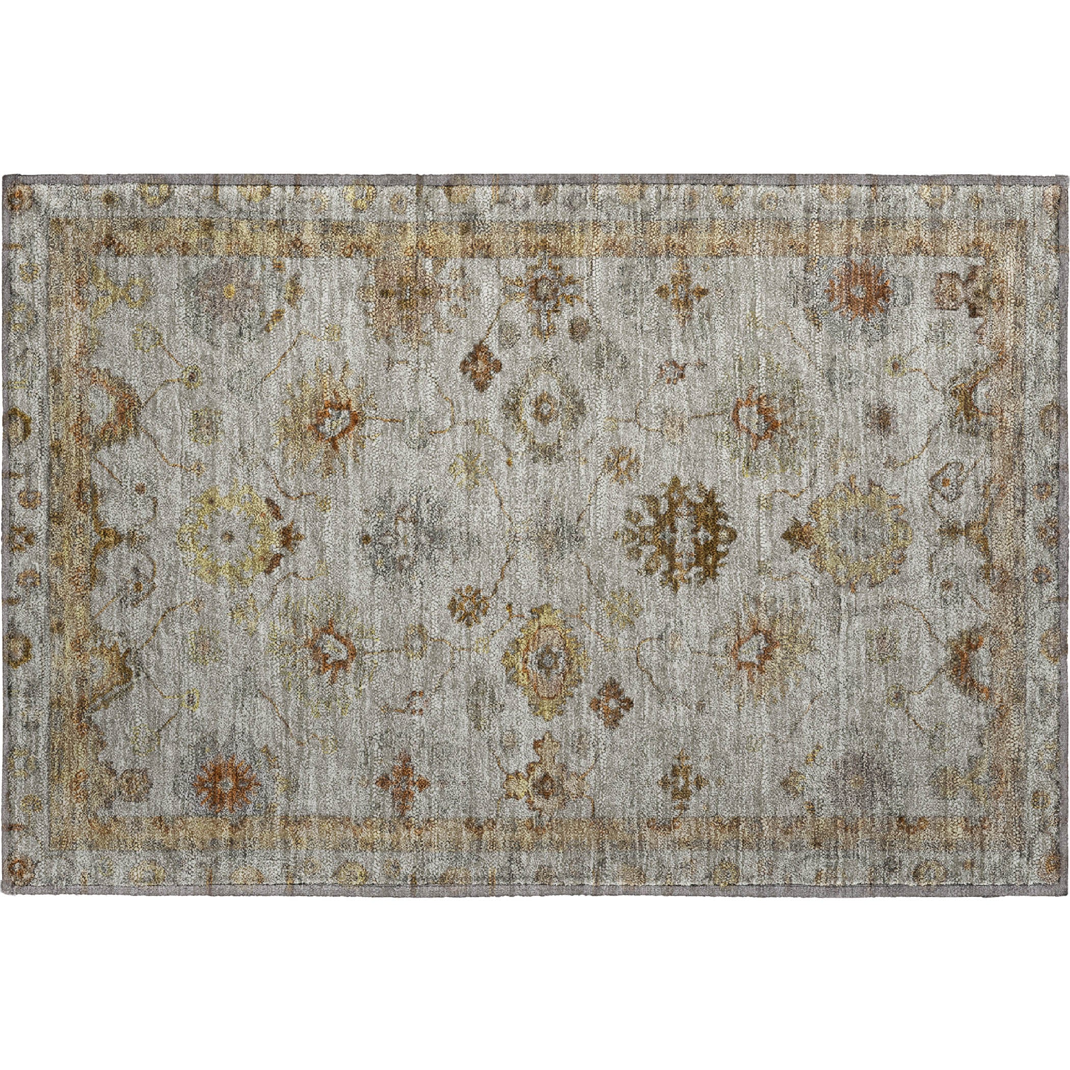 Ghent Machine Washable Traditional Taupe Brown Rug 1'8" x 2'6" #shape_Rectangle