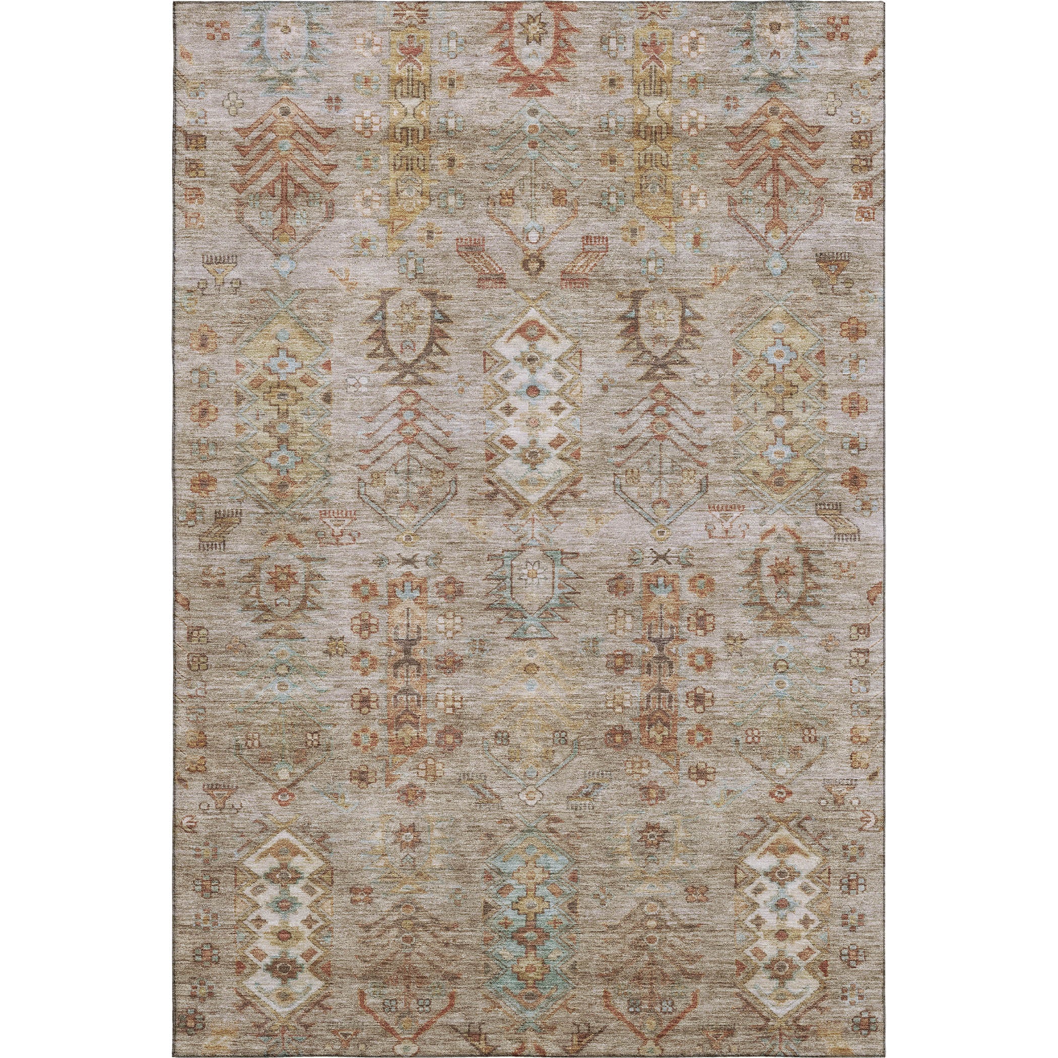 Havana Machine Washable Traditional Beige Brown Rug 2'6" x 3'10" #shape_Rectangle