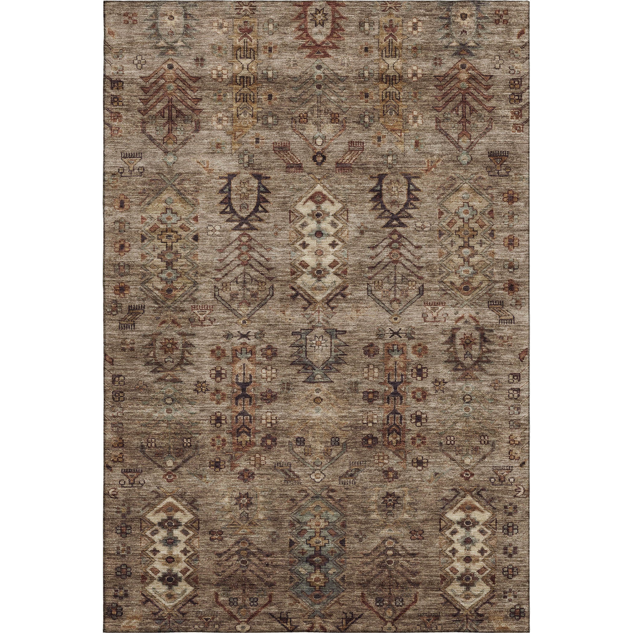 Havana Machine Washable Traditional Brown Rug 2'6" x 3'10" #shape_Rectangle