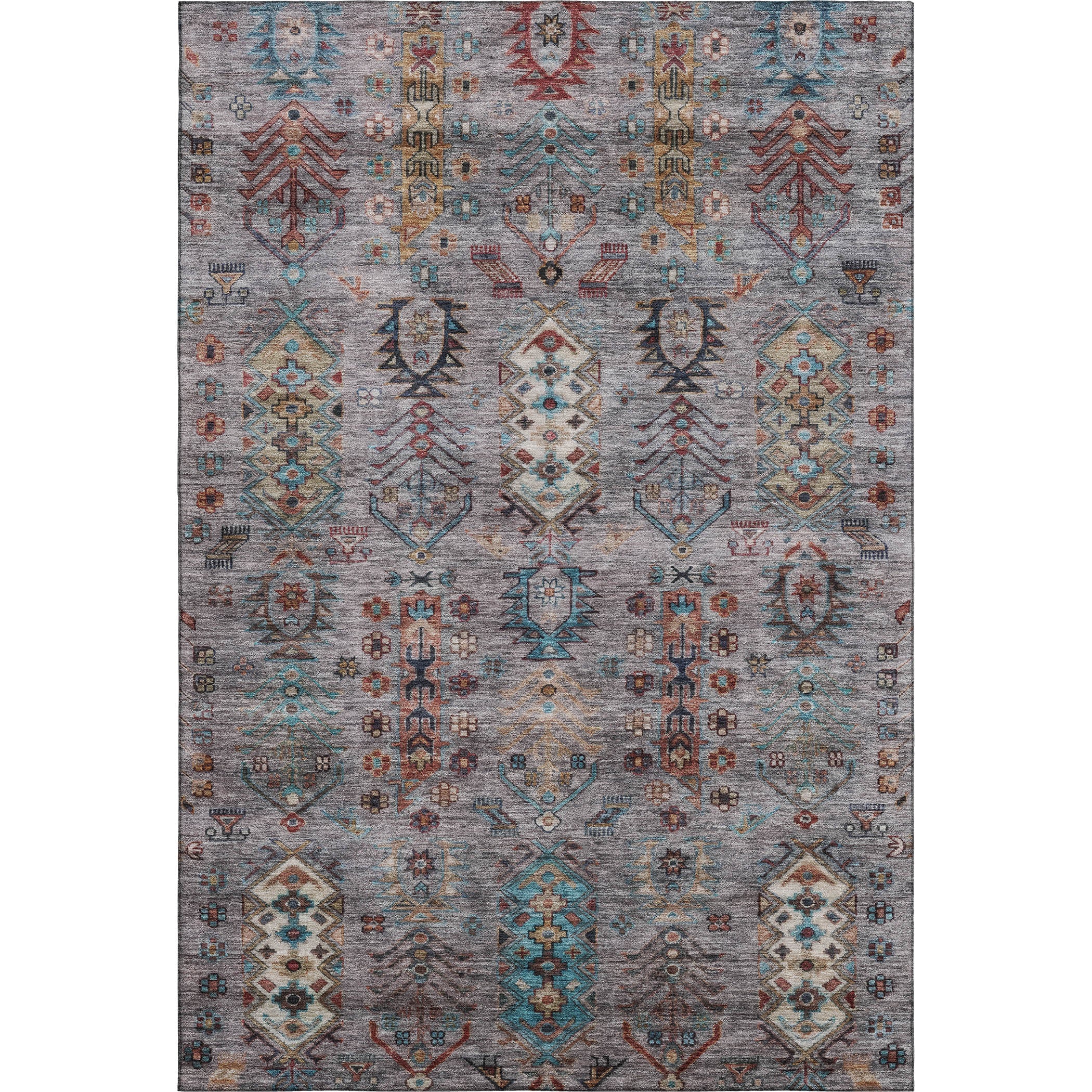 Havana Machine Washable Traditional Gray Rug 2'6" x 3'10" #shape_Rectangle