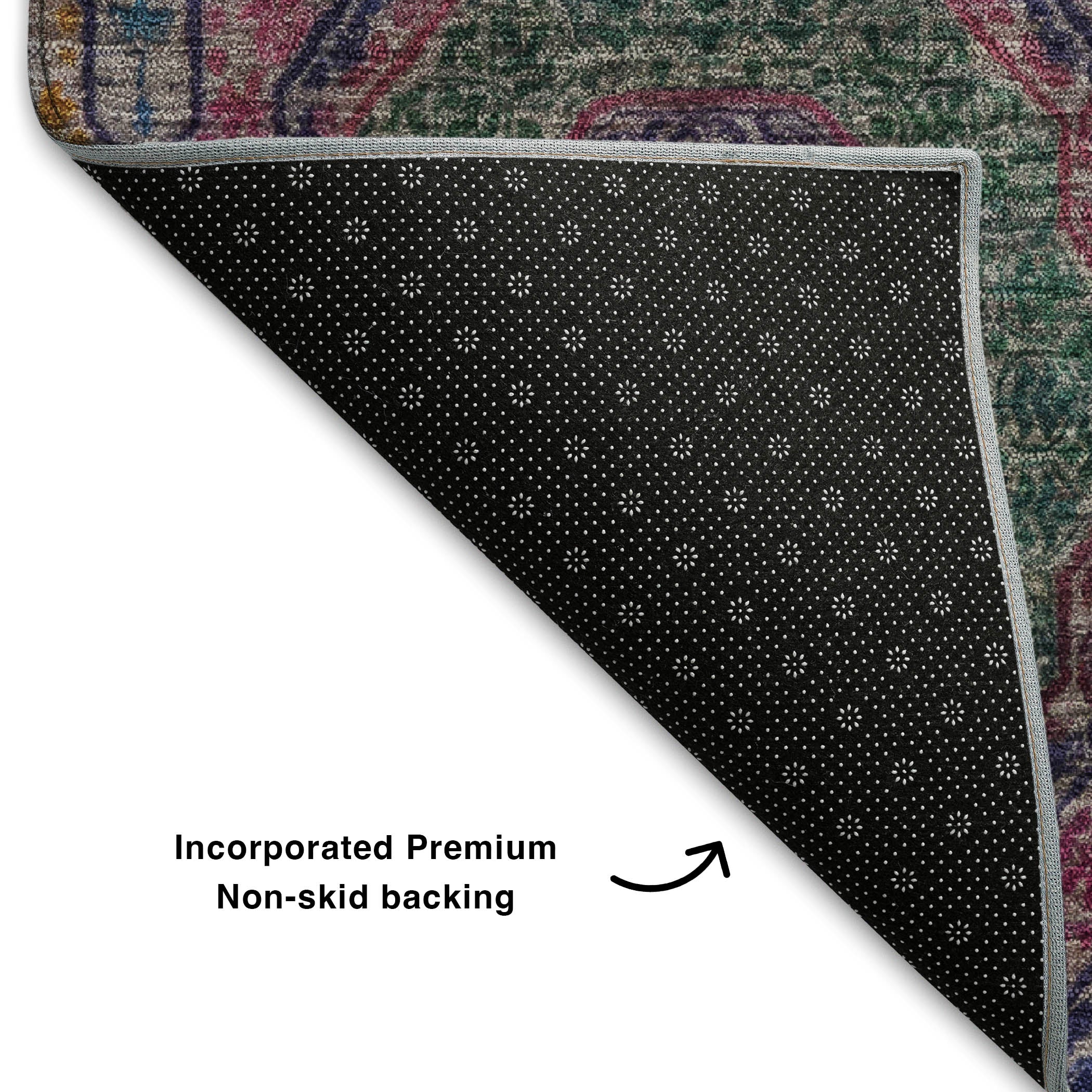 Athens Machine Washable Transitional Pink Rug 1'8" x 2'6" #shape_Rectangle