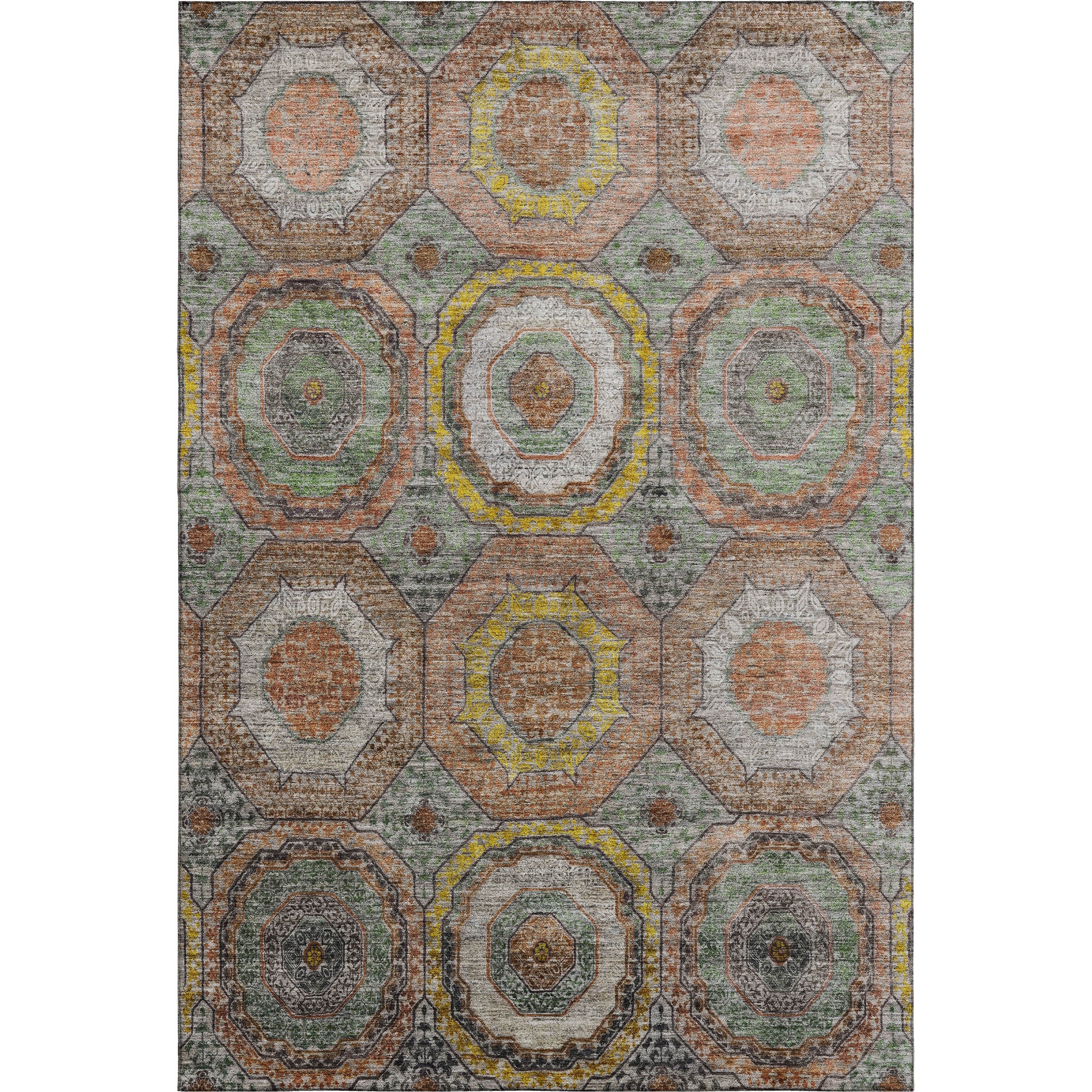 Budapest Machine Washable Transitional Sage Green Rug 2'6" x 3'10" #shape_Rectangle