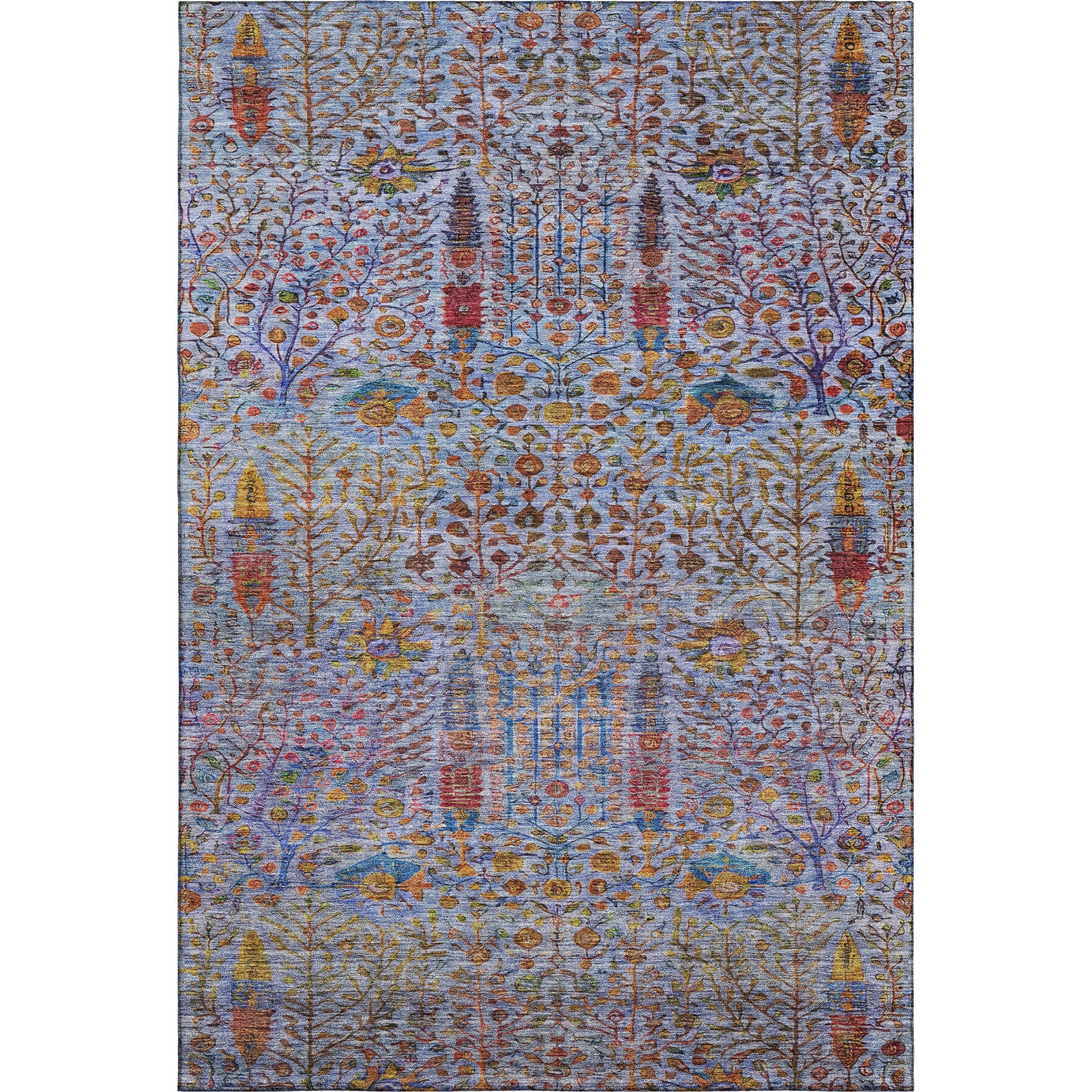 Antigua Machine Washable Transitional Blue Rug 2'6" x 3'10" #shape_Rectangle