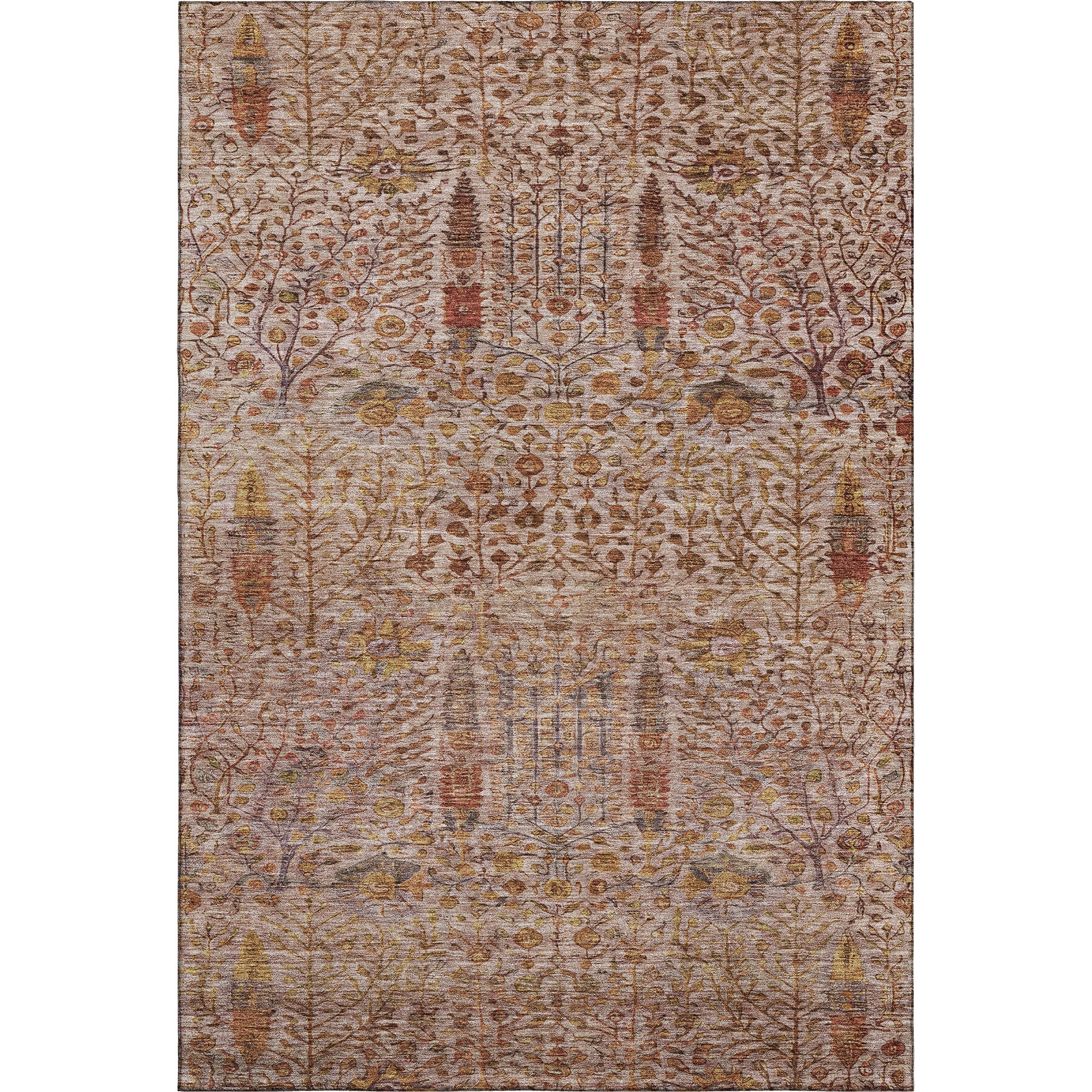 Antigua Machine Washable Transitional Terracotta Orange Rug 2'6" x 3'10" #shape_Rectangle