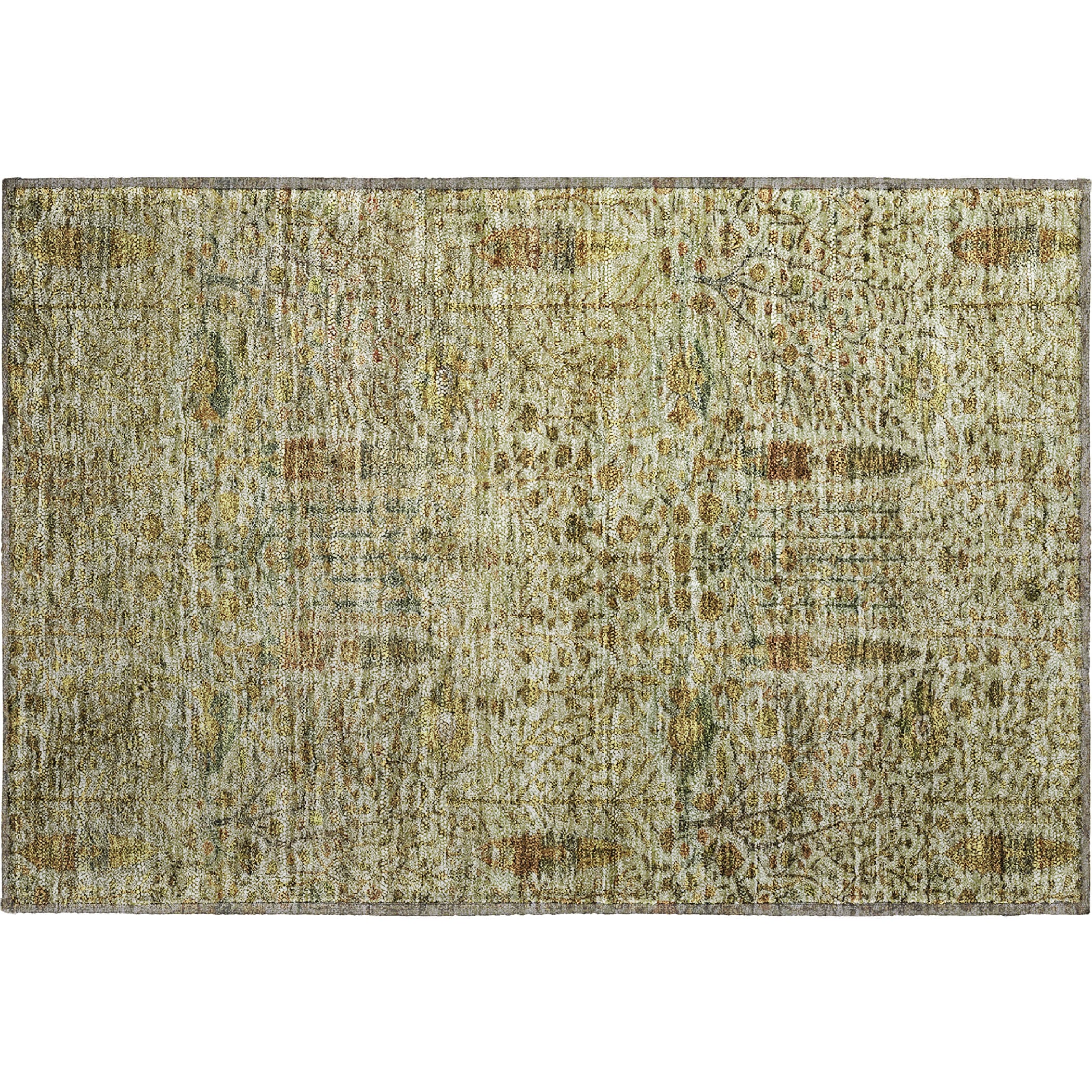 Antigua Machine Washable Transitional Wheat Gold Rug 1'8" x 2'6" #shape_Rectangle
