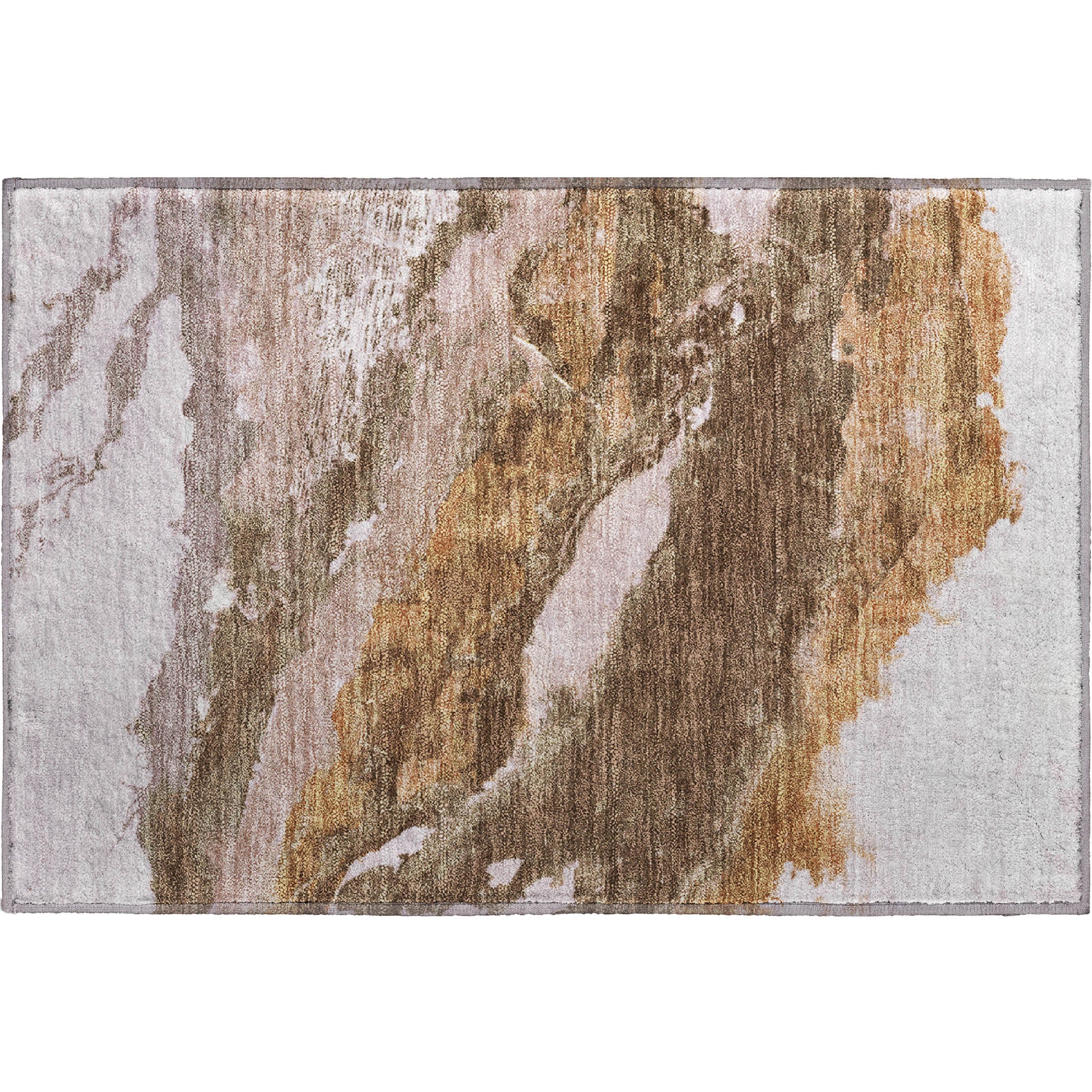 Queenstown Machine Washable Transitional Brown Rug 1'8" x 2'6" #shape_Rectangle