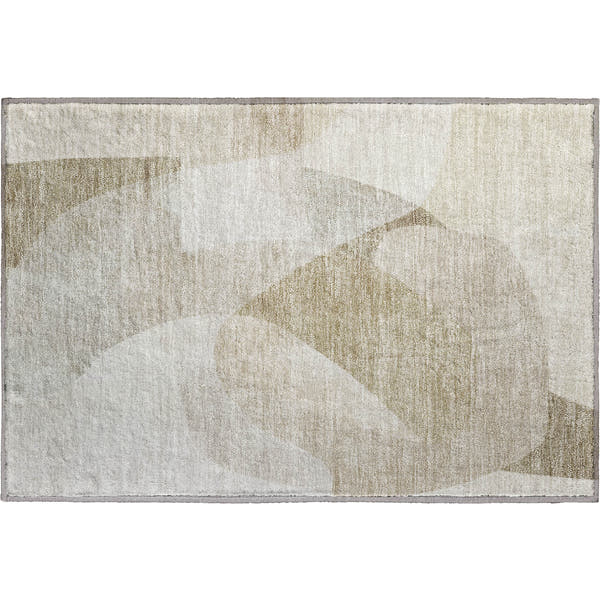 Valletta Machine Washable Transitional Beige Brown Rug 1'8" x 2'6"