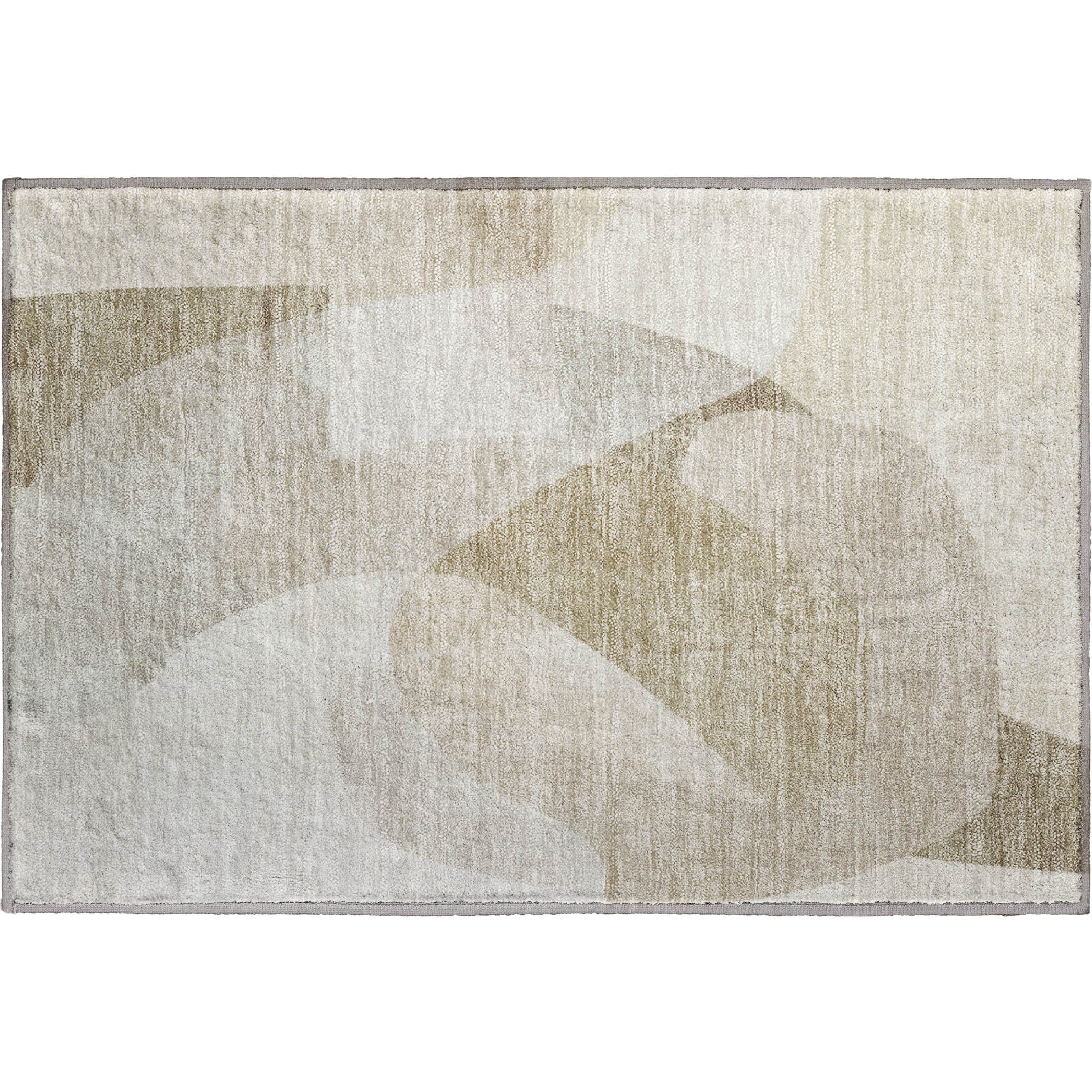 Valletta Machine Washable Transitional Beige Brown Rug 1'8" x 2'6" #shape_Rectangle