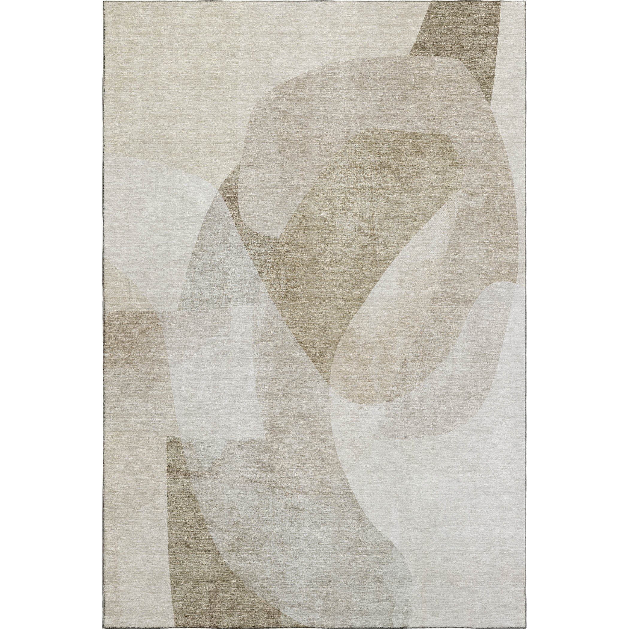 Valletta Machine Washable Transitional Beige Brown Rug 2'6" x 3'10" #shape_Rectangle