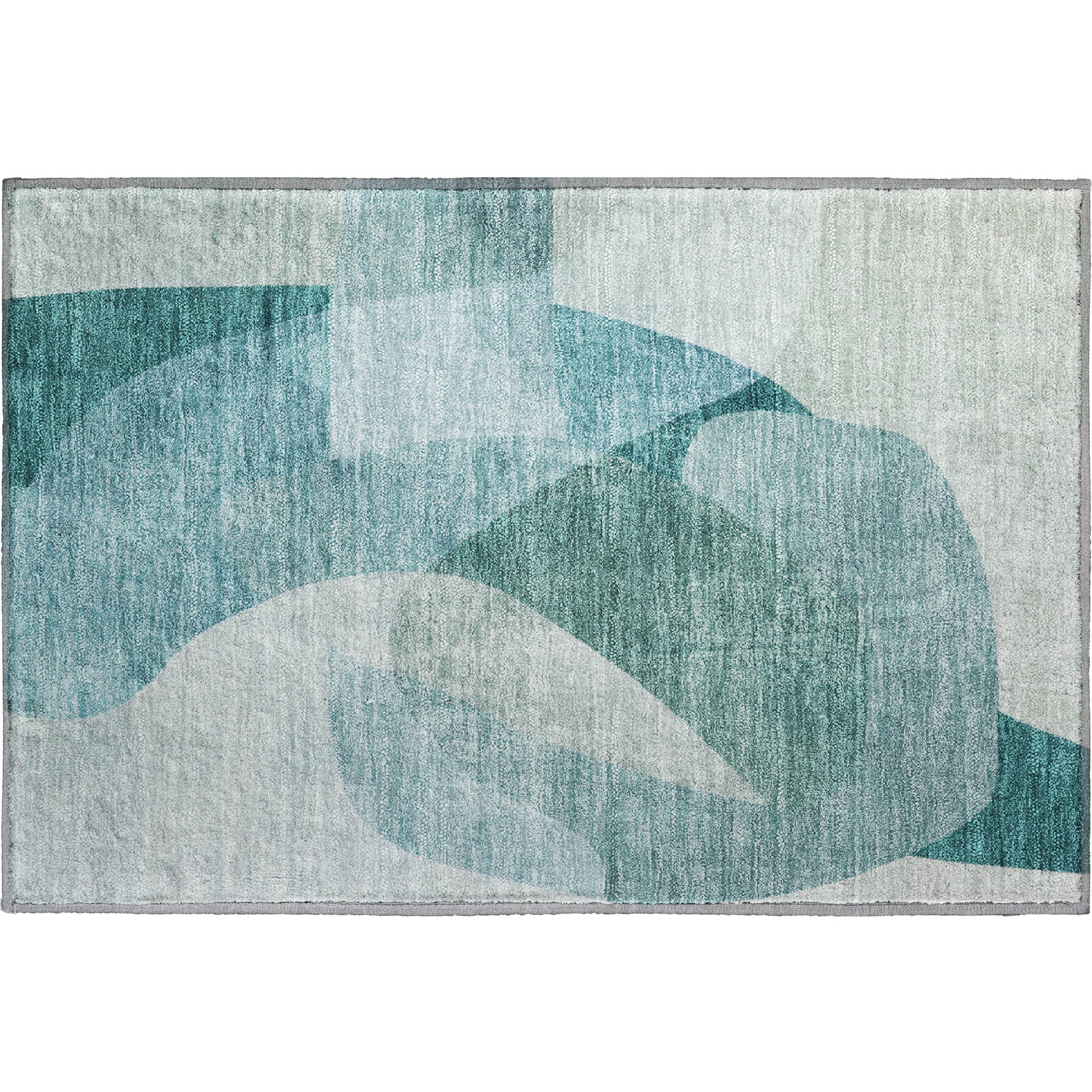 Valletta Machine Washable Transitional Teal Rug 1'8" x 2'6" #shape_Rectangle