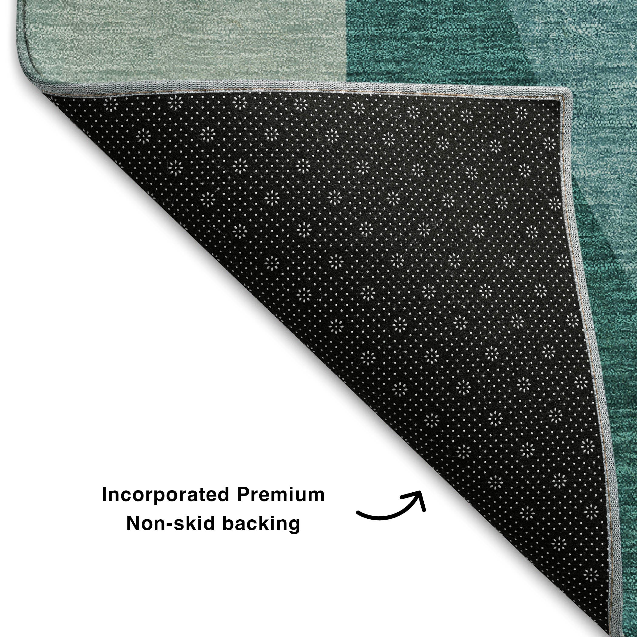 Valletta Machine Washable Transitional Teal Rug 1'8" x 2'6" #shape_Rectangle