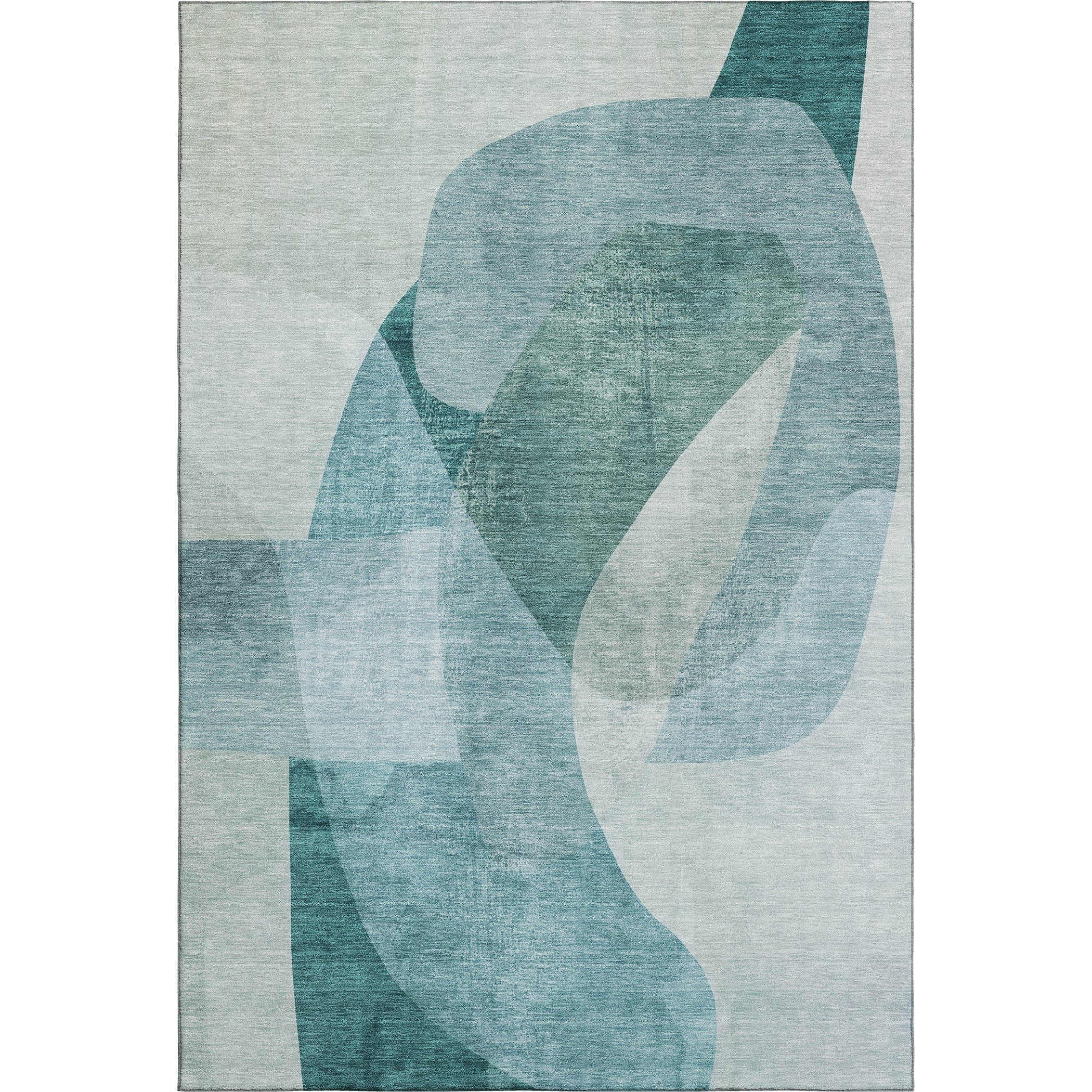 Valletta Machine Washable Transitional Teal Rug 2'6" x 3'10" #shape_Rectangle