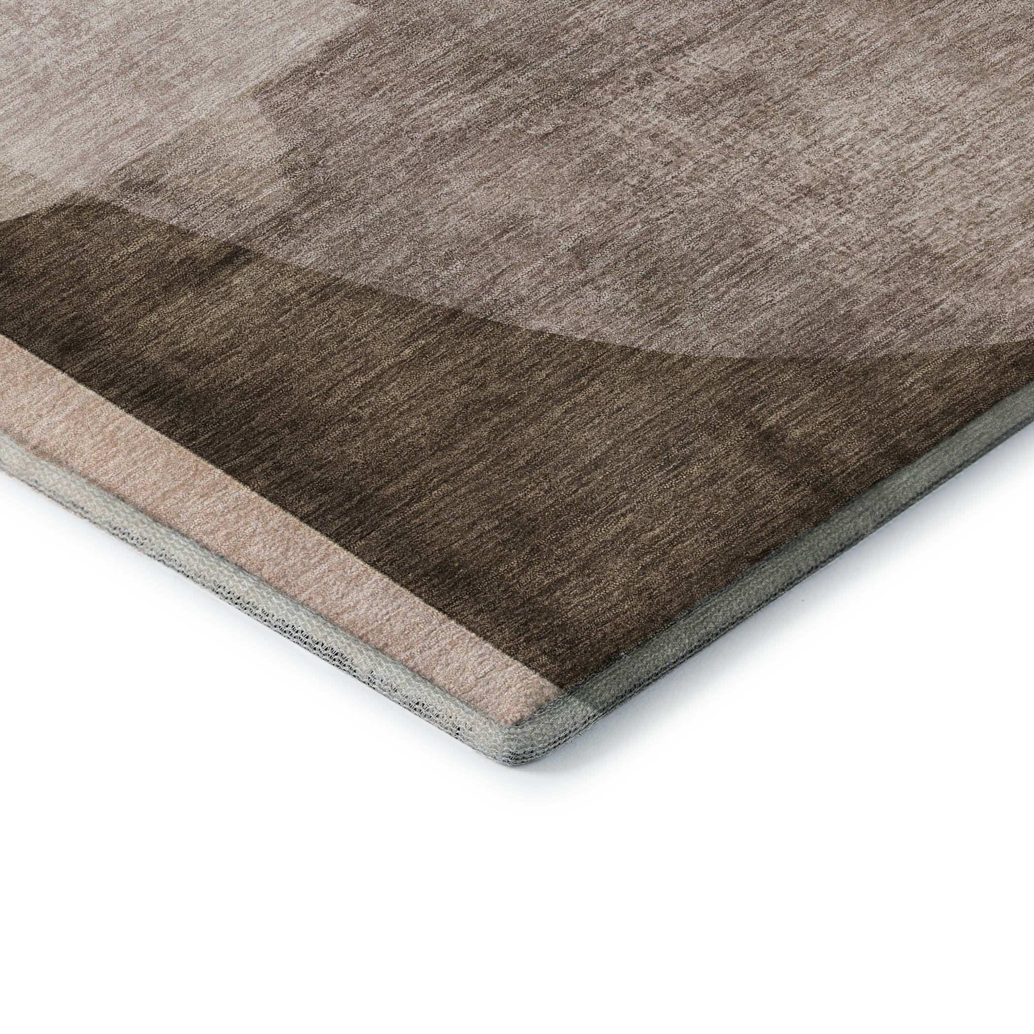 Antigua Machine Washable Transitional Taupe Brown Rug 1'8" x 2'6" #shape_Rectangle