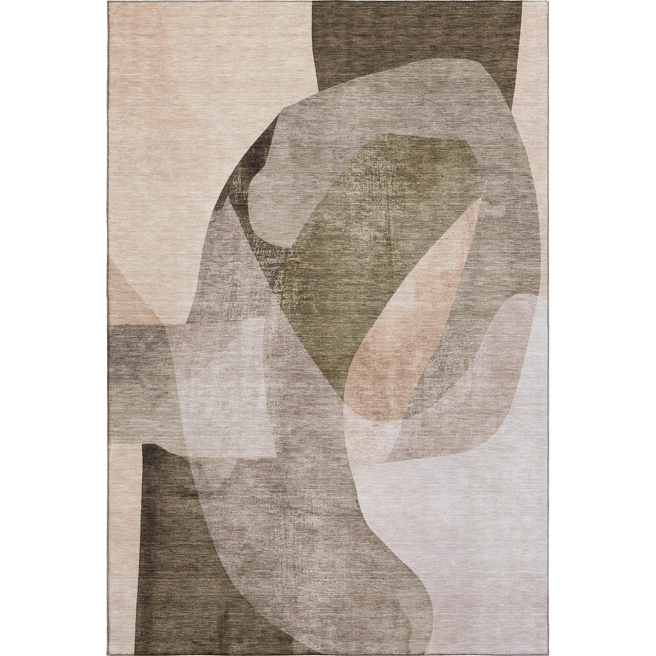 Antigua Machine Washable Transitional Taupe Brown Rug 2'6" x 3'10" #shape_Rectangle