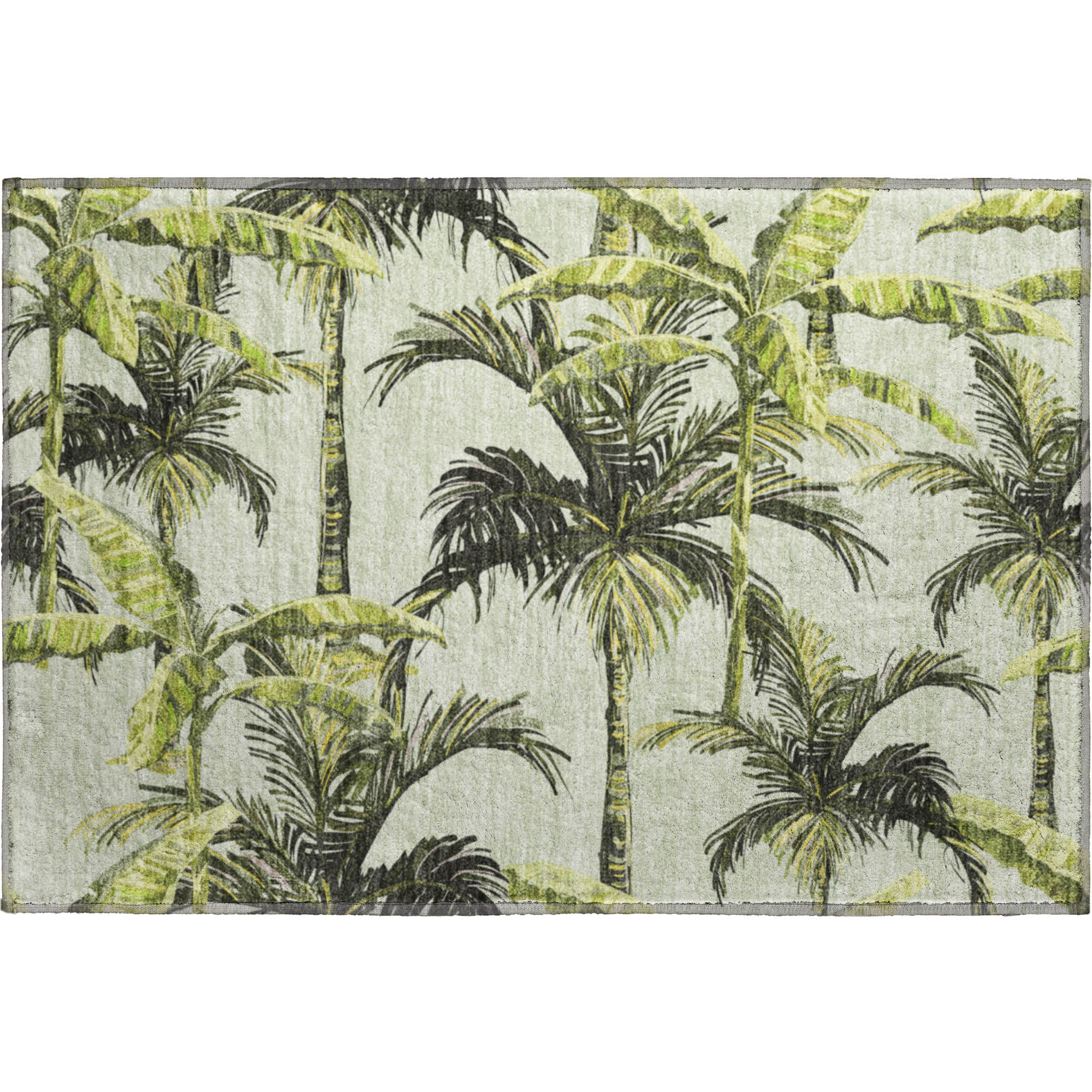Sintra Machine Washable Tropical Green Rug 1'8" x 2'6" #shape_Rectangle