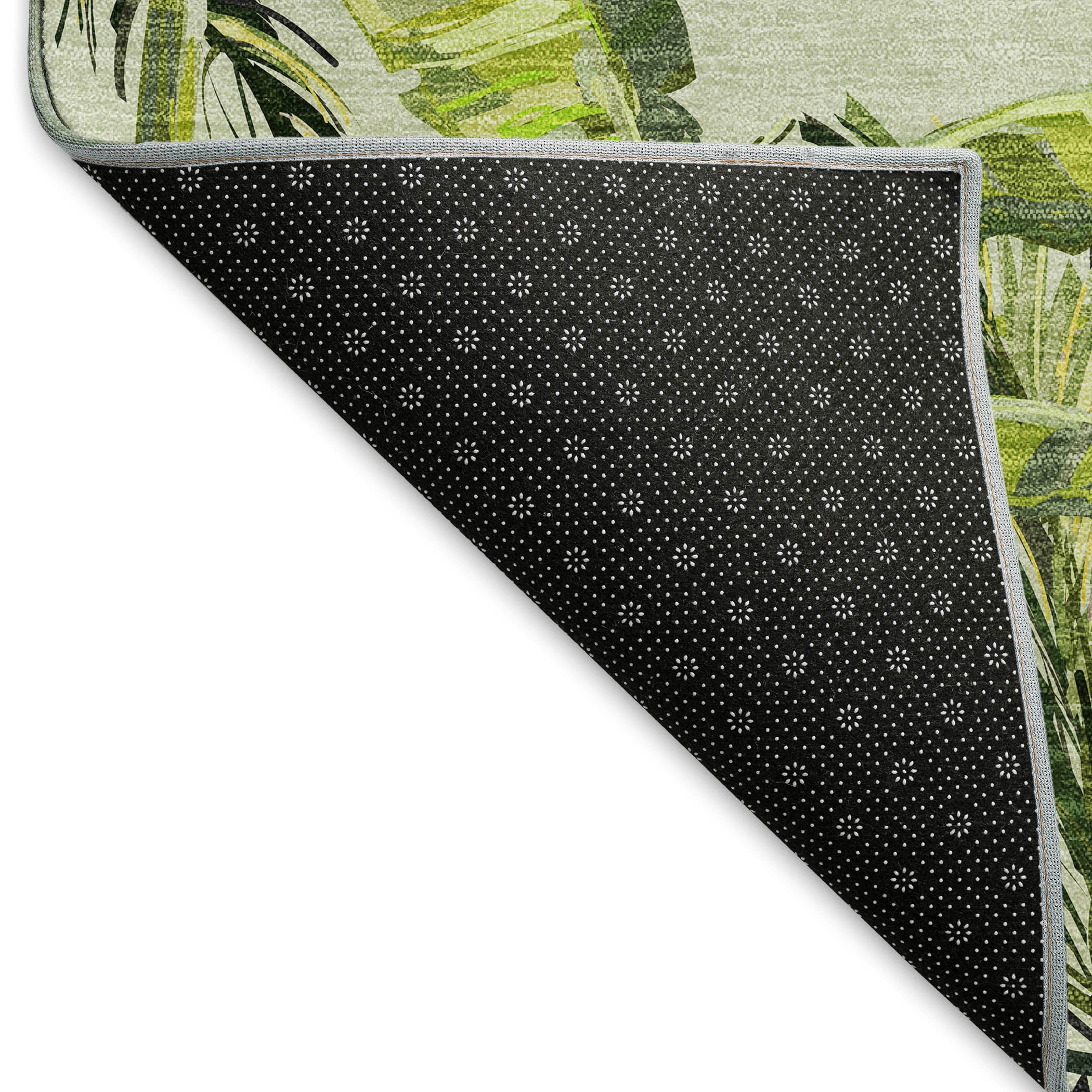Sintra Machine Washable Tropical Green Rug 1'8" x 2'6" #shape_Rectangle