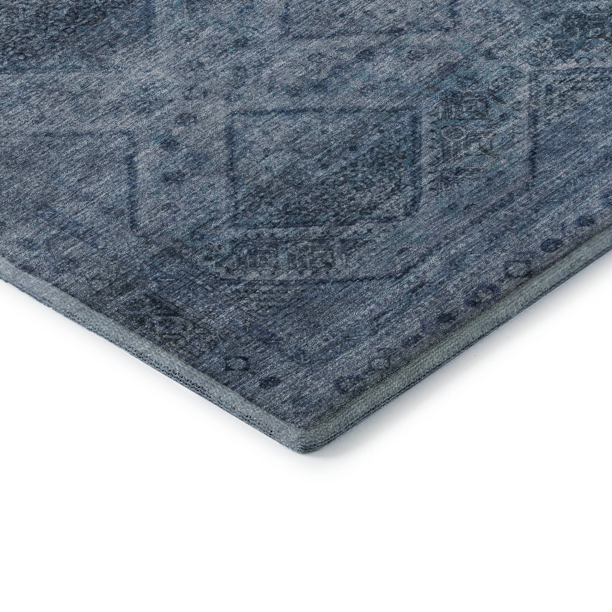 Vienna Machine Washable Transitional Blue Rug 1'8" x 2'6" #shape_Rectangle